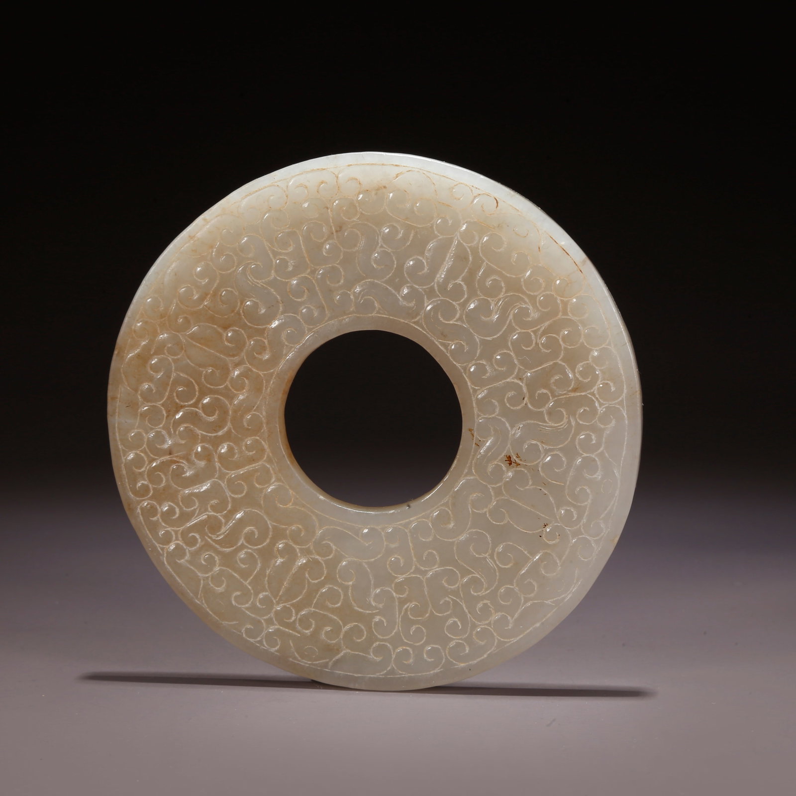 A HETIAN JADE BI DISC: Hetian Jade Bi Disc