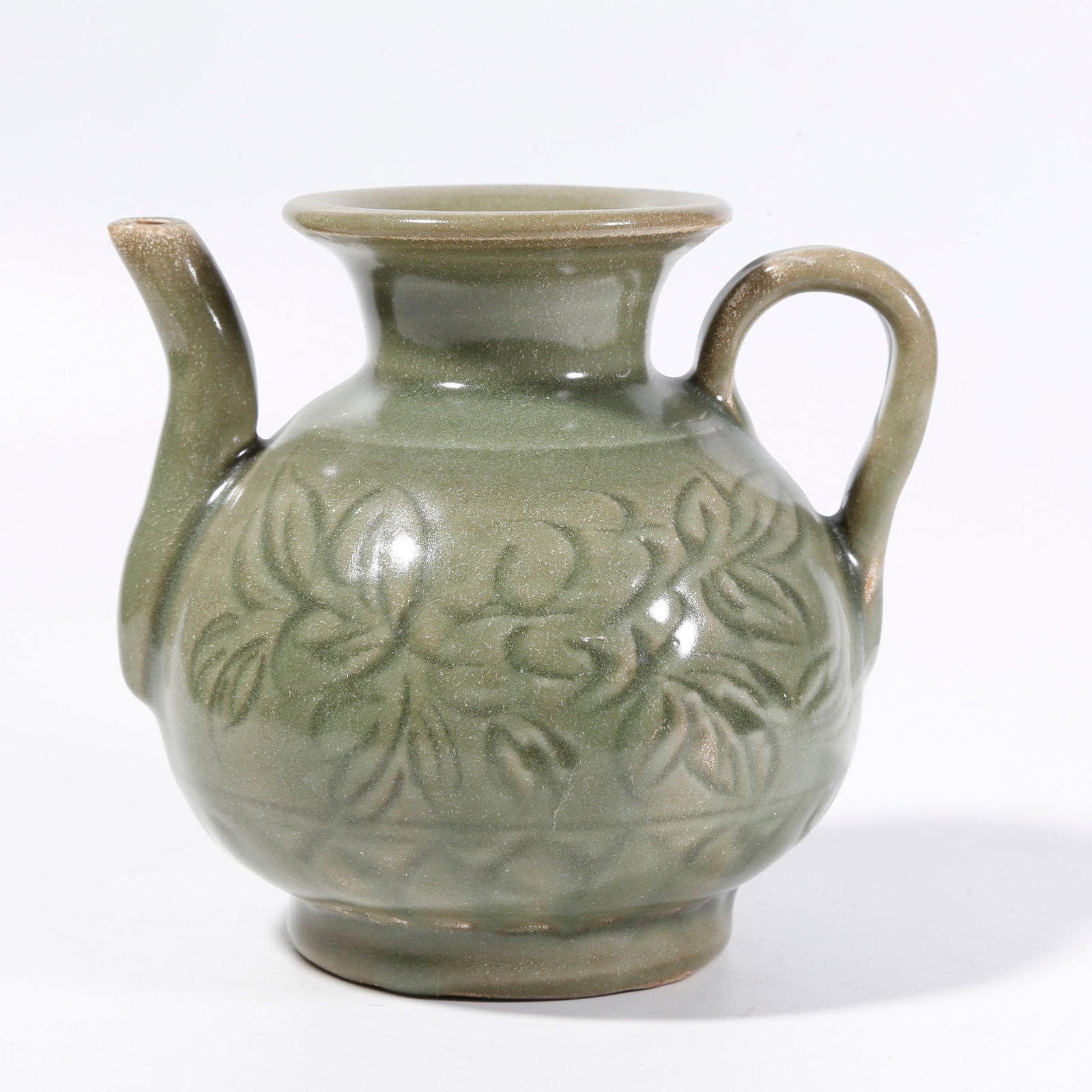 A EWER WITH FLORAL MOTIFS FROM YAOZHOU KILN (1 of 9)