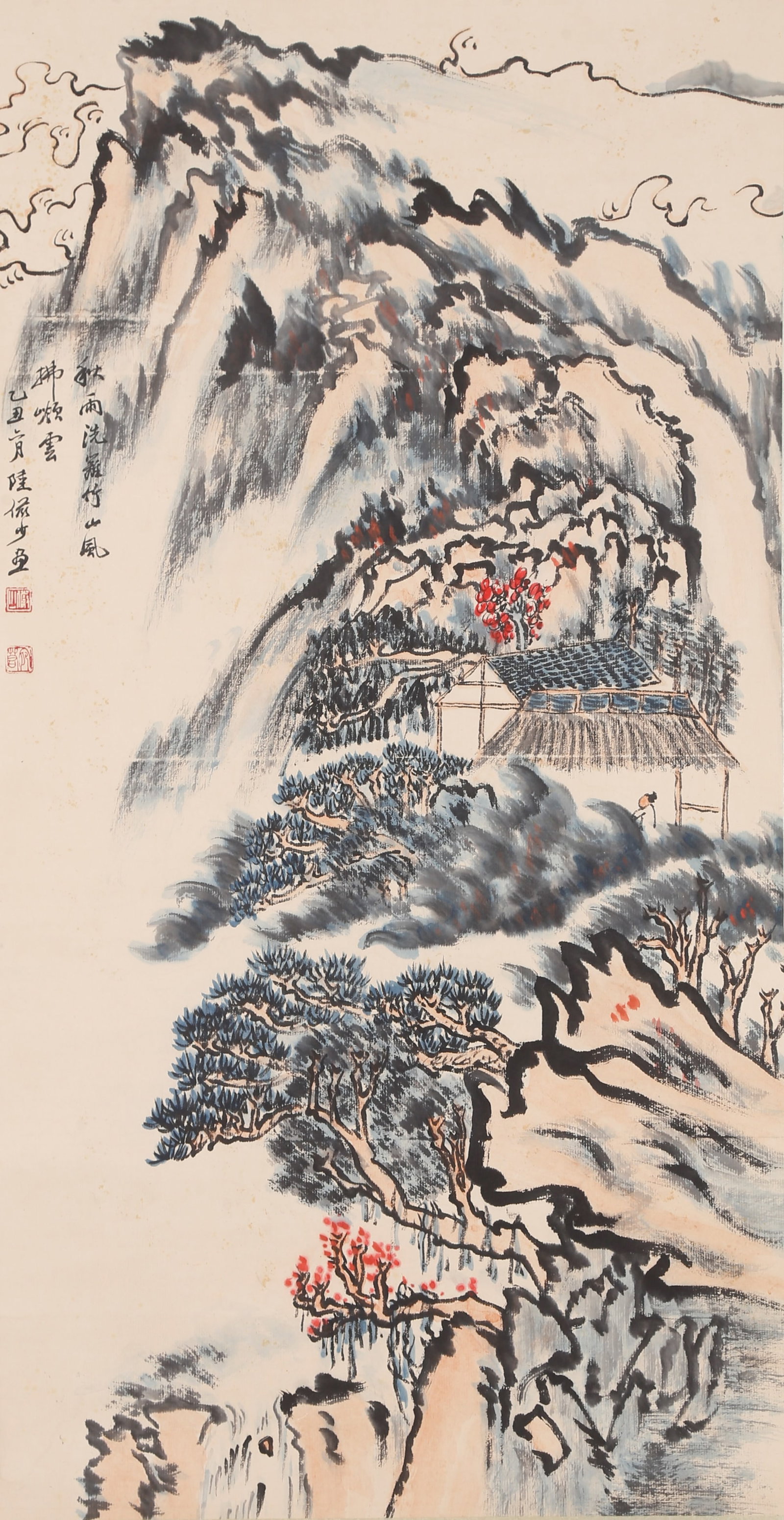A LANDSCAPE PAINTING ON PAPER BY LU YANSHAO.陸儼少 (1 of 8)