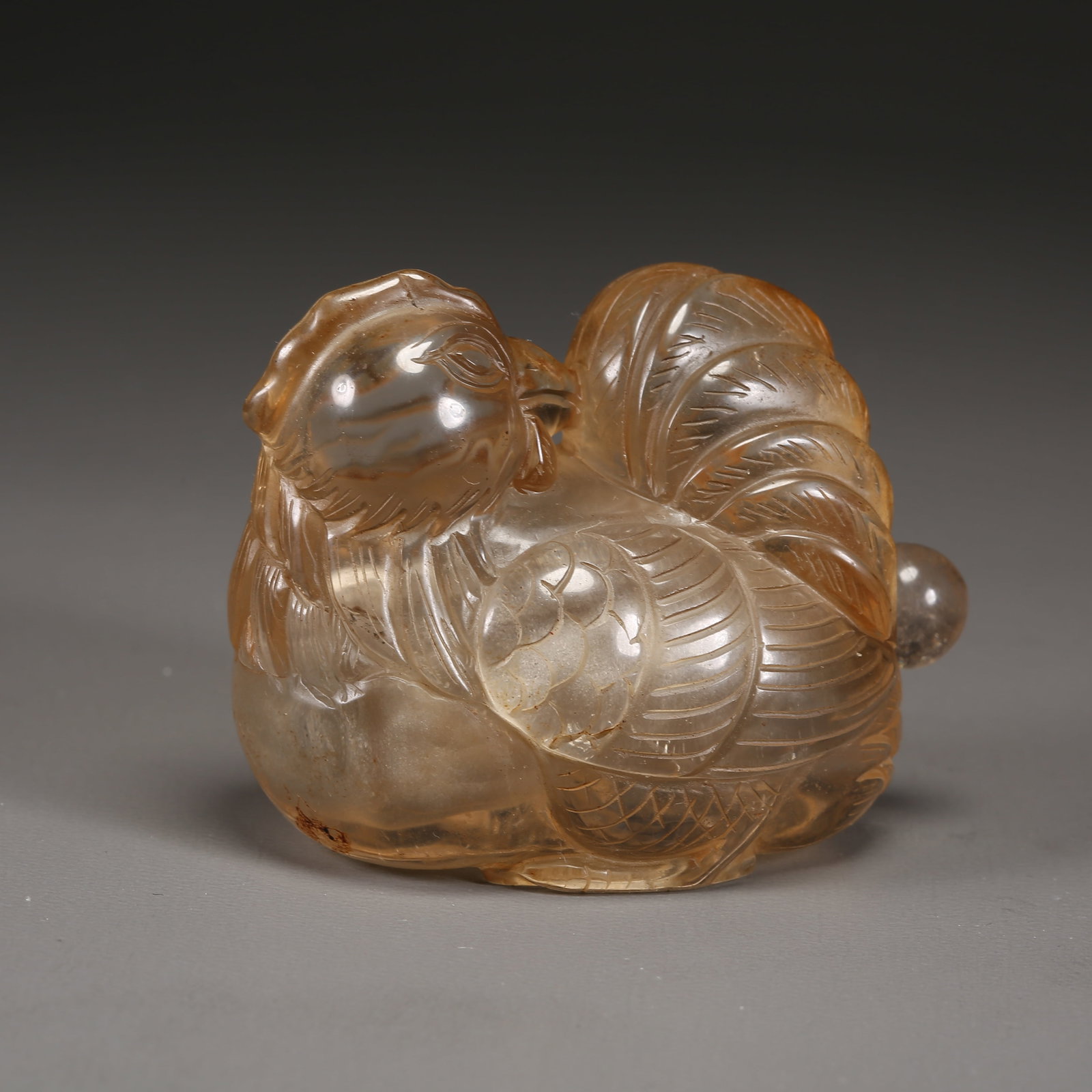 A CRYSTAL GREAT LUCK SNUFF BOTTLE (1 of 8)