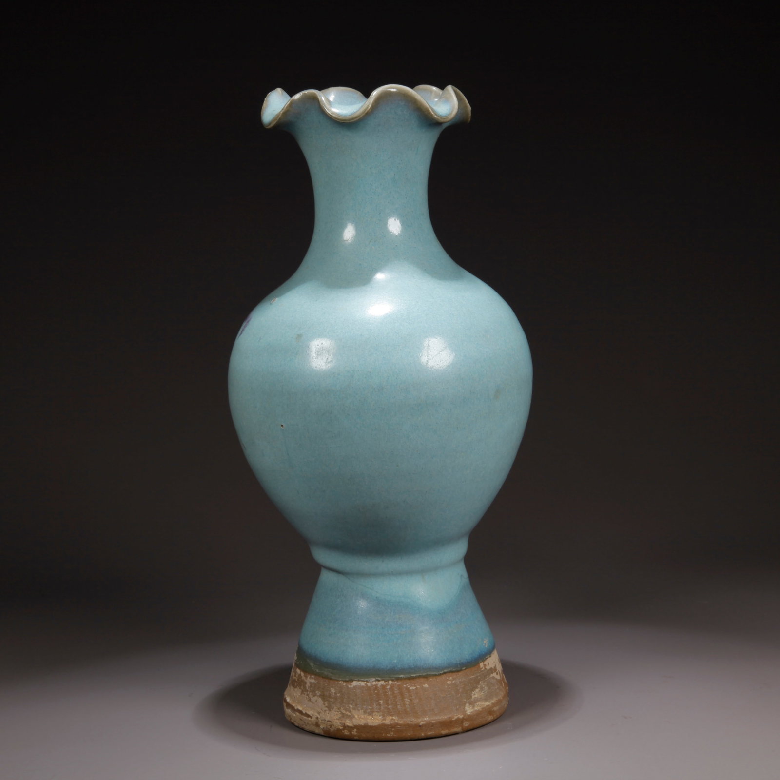 A JUN KILN FLARED MOUTH VASE: Jun Kiln Flared Mouth Vase