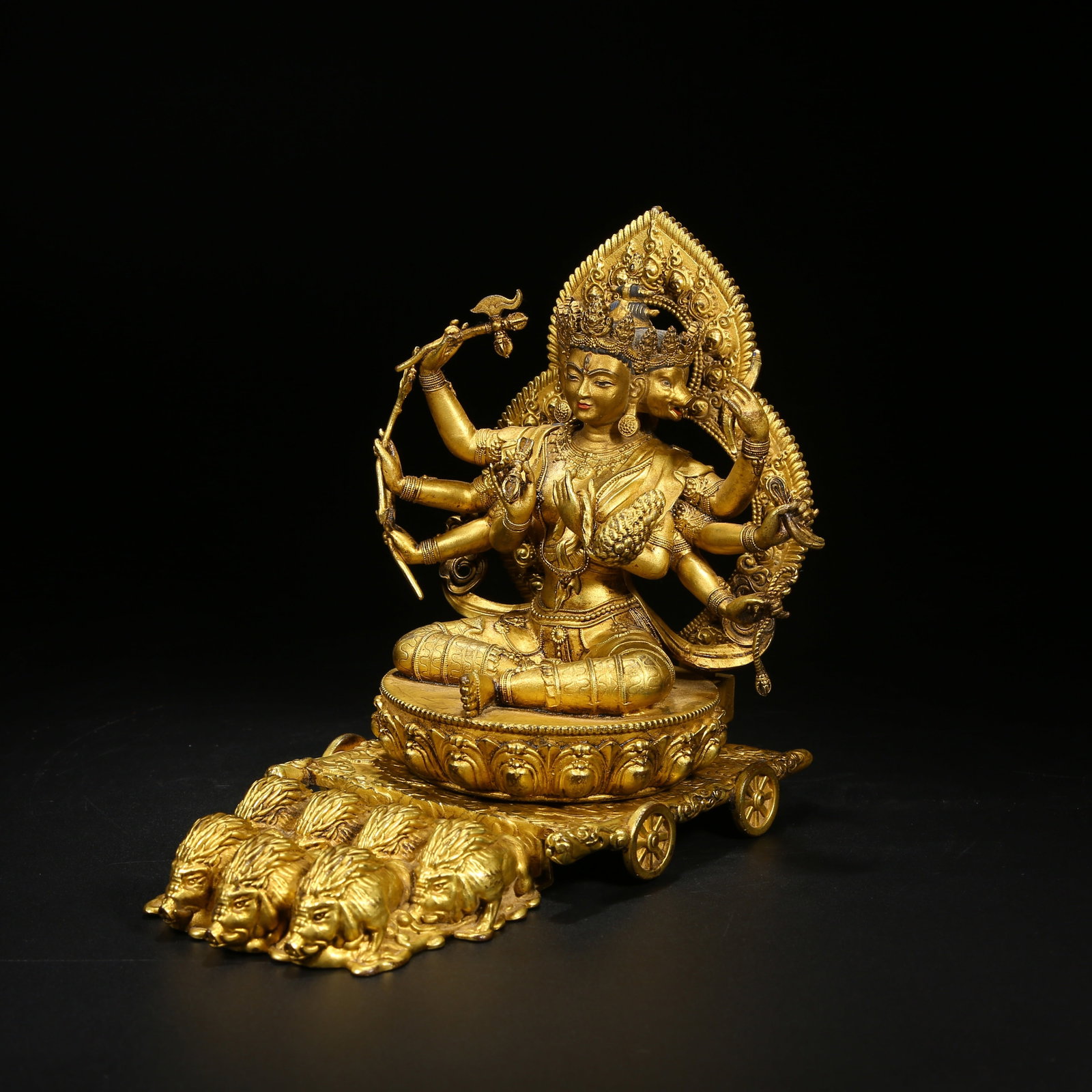 A GILT BRONZE MARICI STATUE (1 of 9)