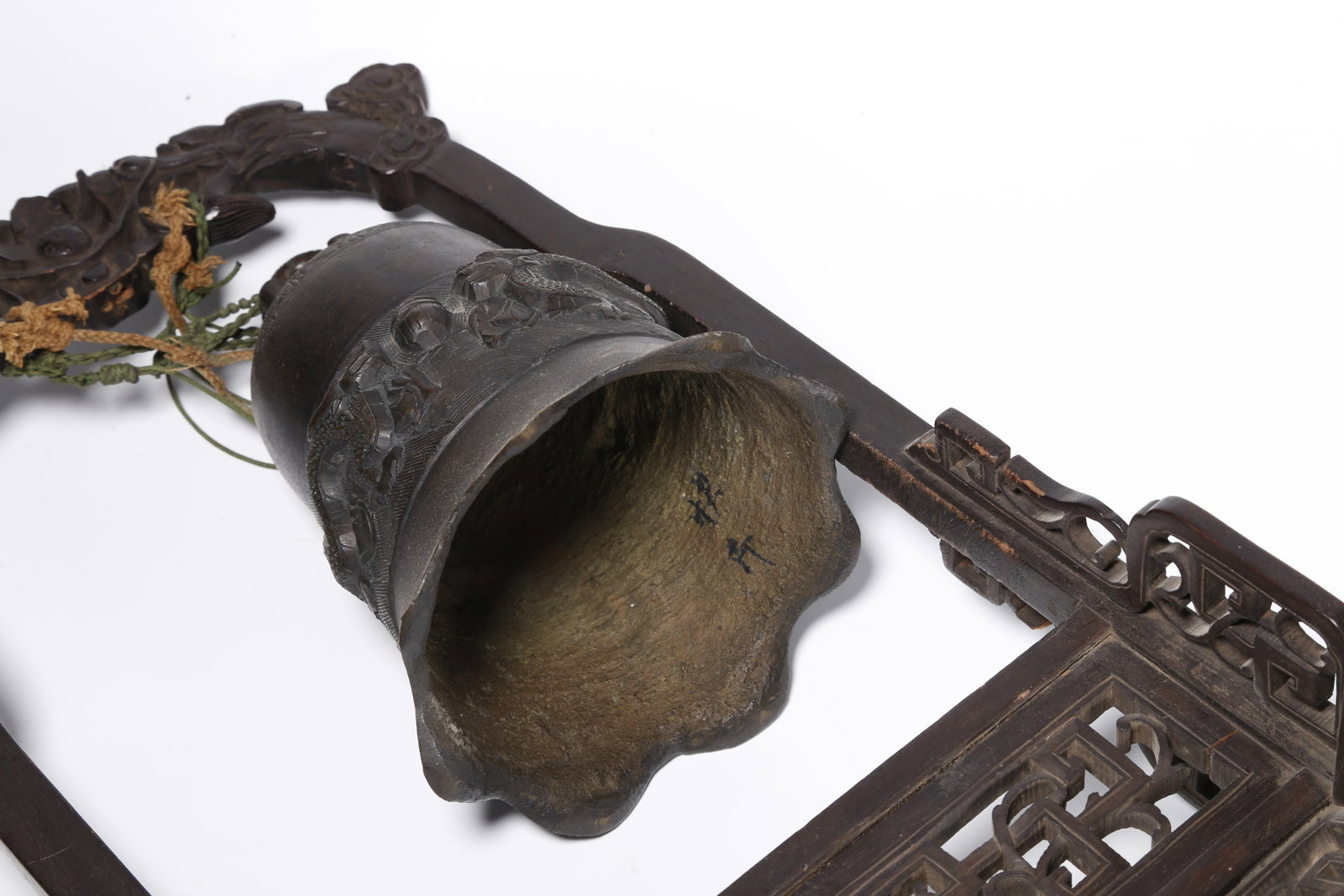 A BRONZE STUDY BELL - 9