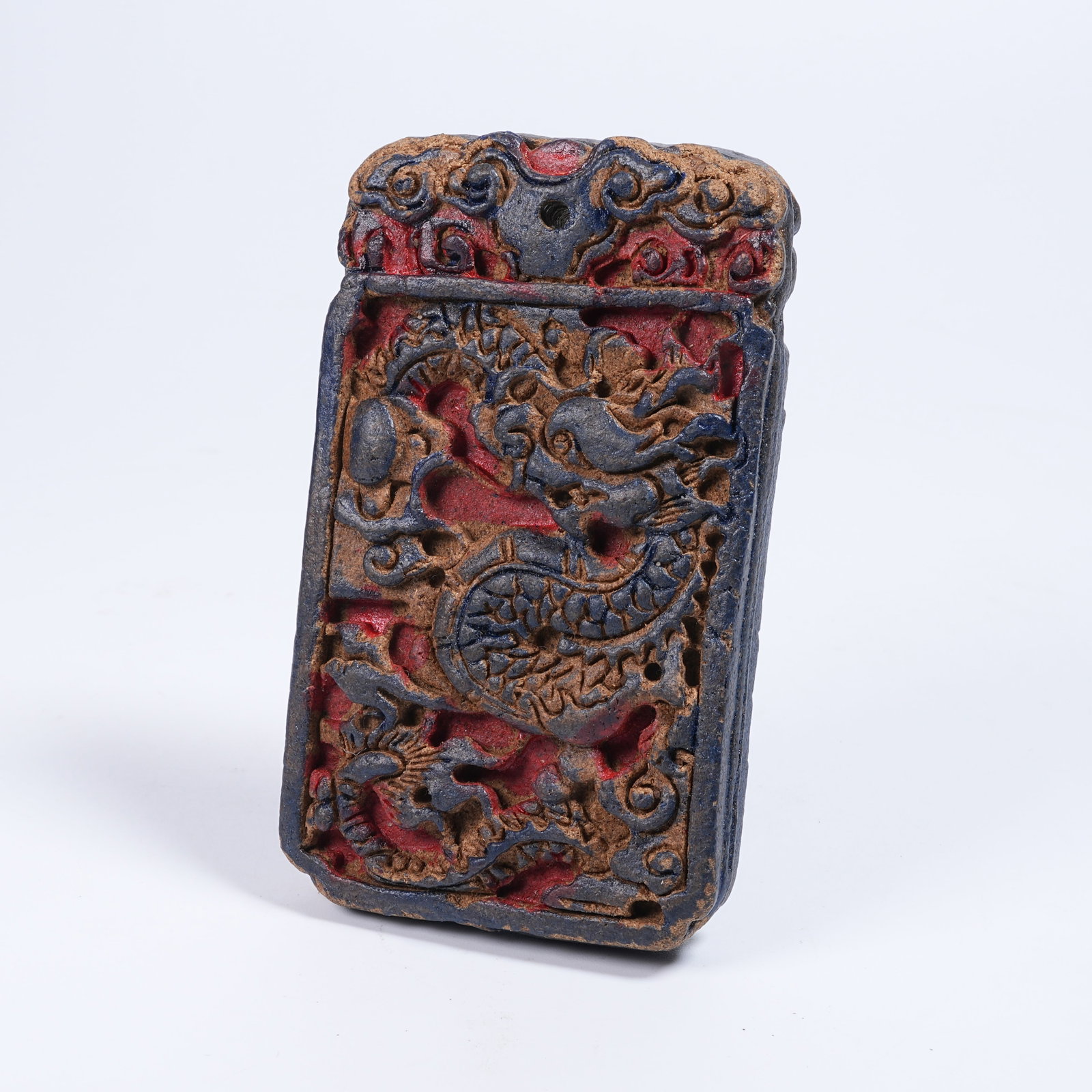 A INCENSE-CRAFTED DRAGON AND PHOENIX PLAQUE: Incense-crafted Dragon and Phoenix Plaque