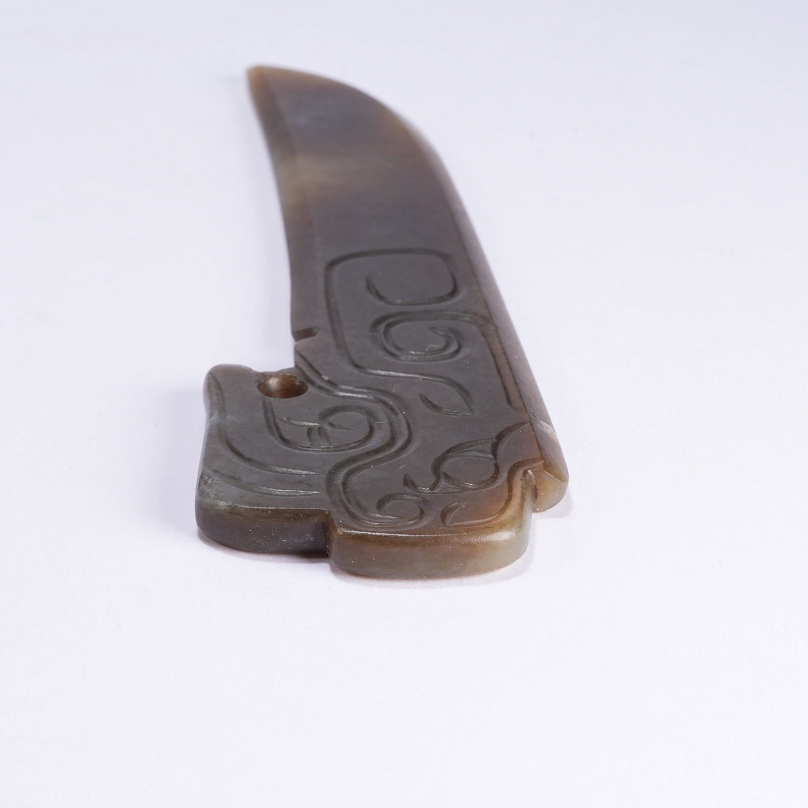 A ANCIENT JADE PHOENIX PATTERN DAGGER - 7