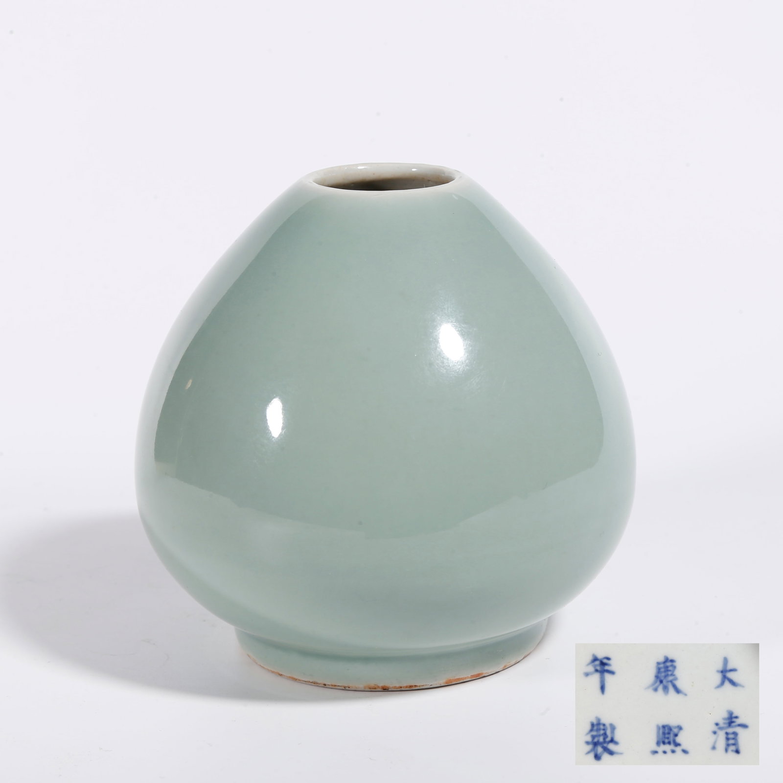 A PALE CELADON GLAZE WATER VESSEL (1 of 9)