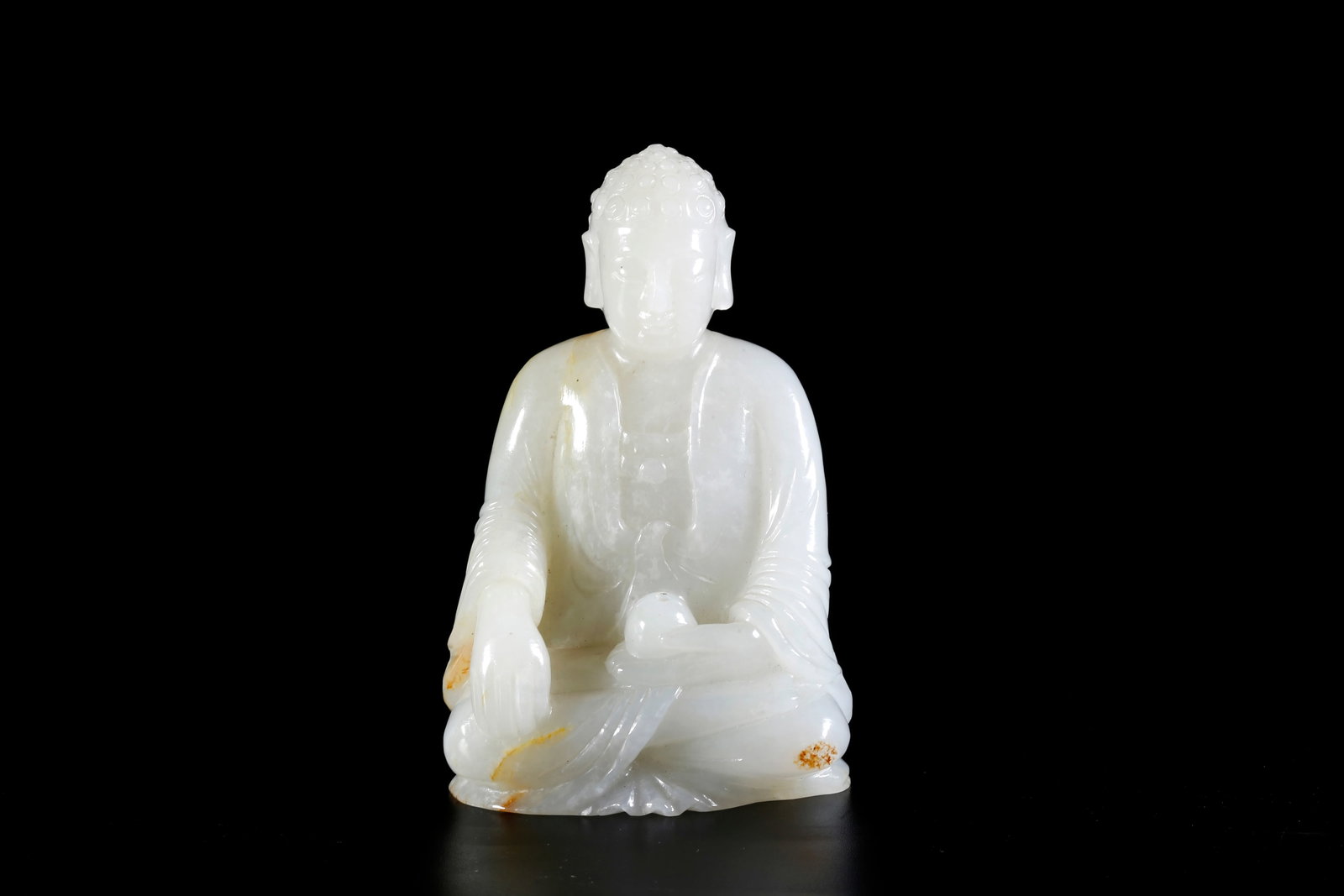 A NEPHRITE CARVING BUDDHA STATUE (1 of 9)
