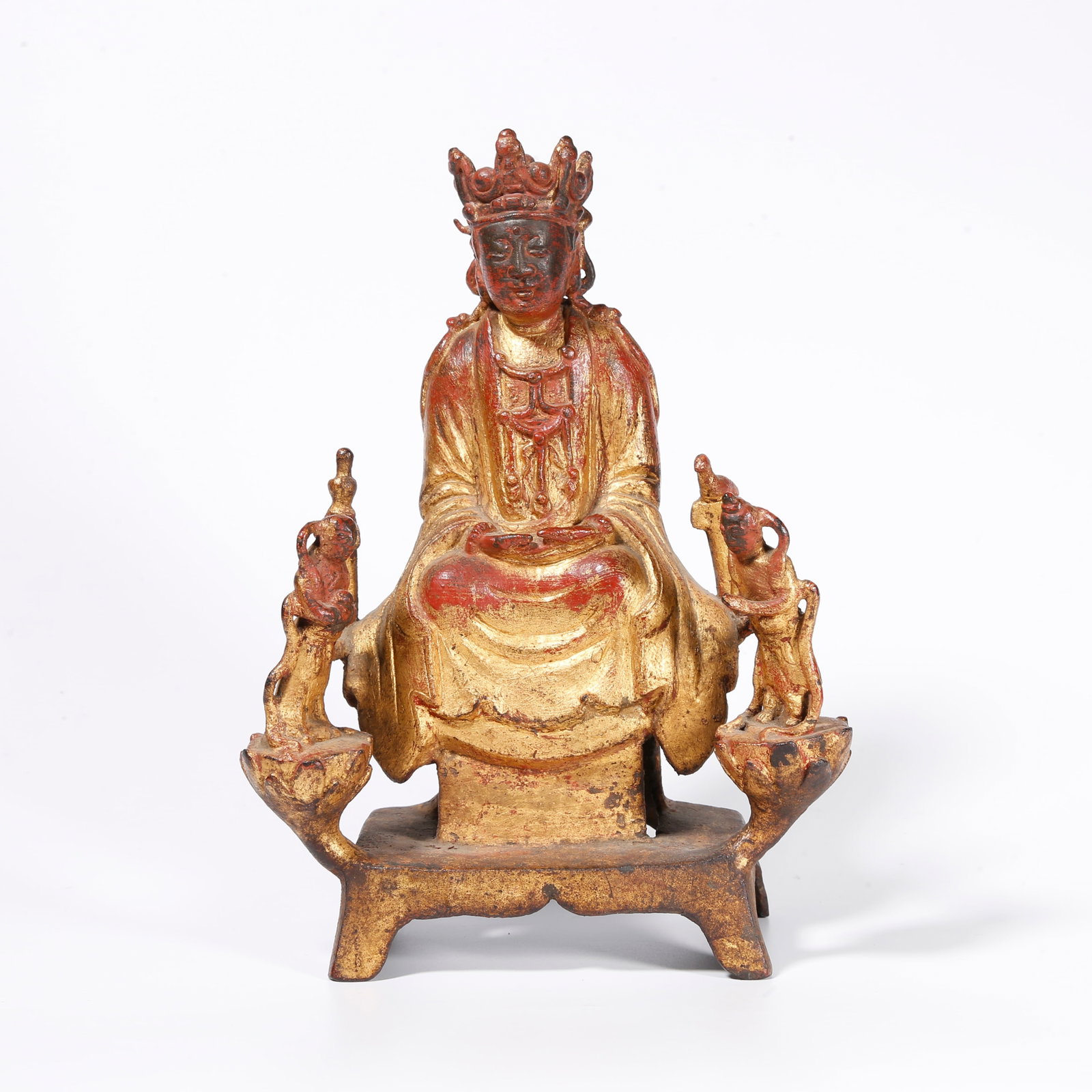 A GILT BRONZE BUDDHA STATUE (1 of 9)