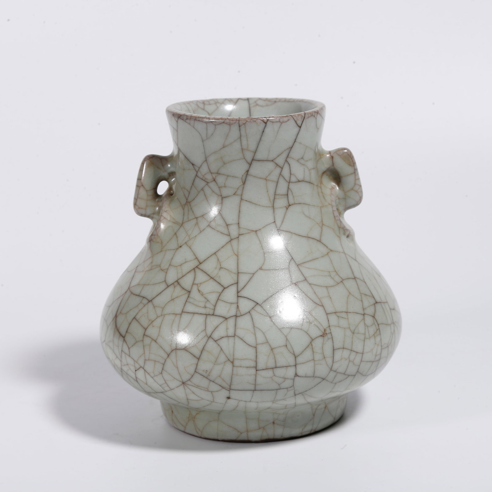 A OFFICIAL KILN DOUBLE-EARED VASE (1 of 9)