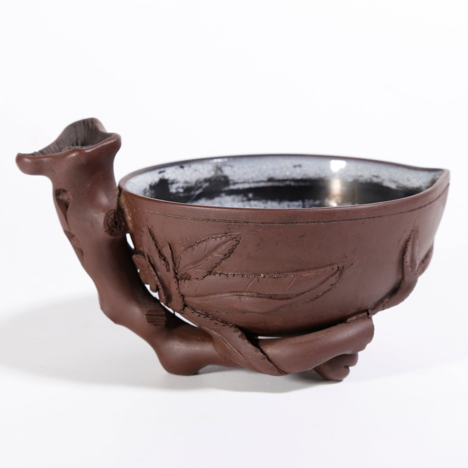 A ZISHA WASHER CARVED WITH BAMBOO JOINT PATTERN (1 of 9)