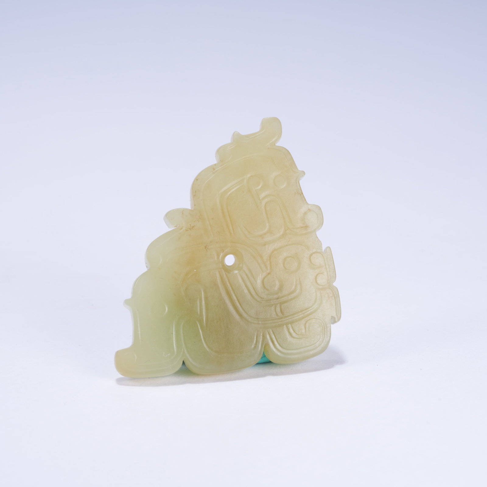 A HETIAN JADE DRAGON PATTERN PENDANT (1 of 8)