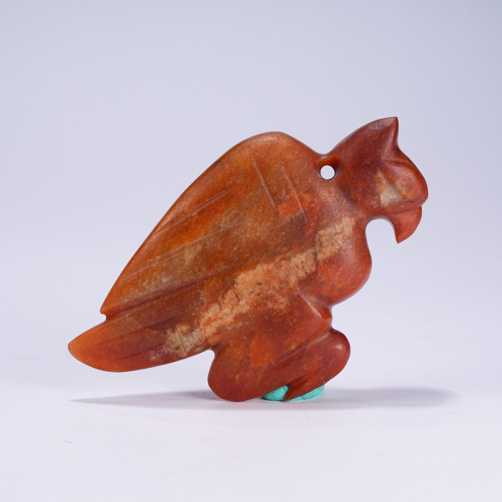 A ANCIENT JADE OWL PENDANT: Ancient Jade Owl Pendant