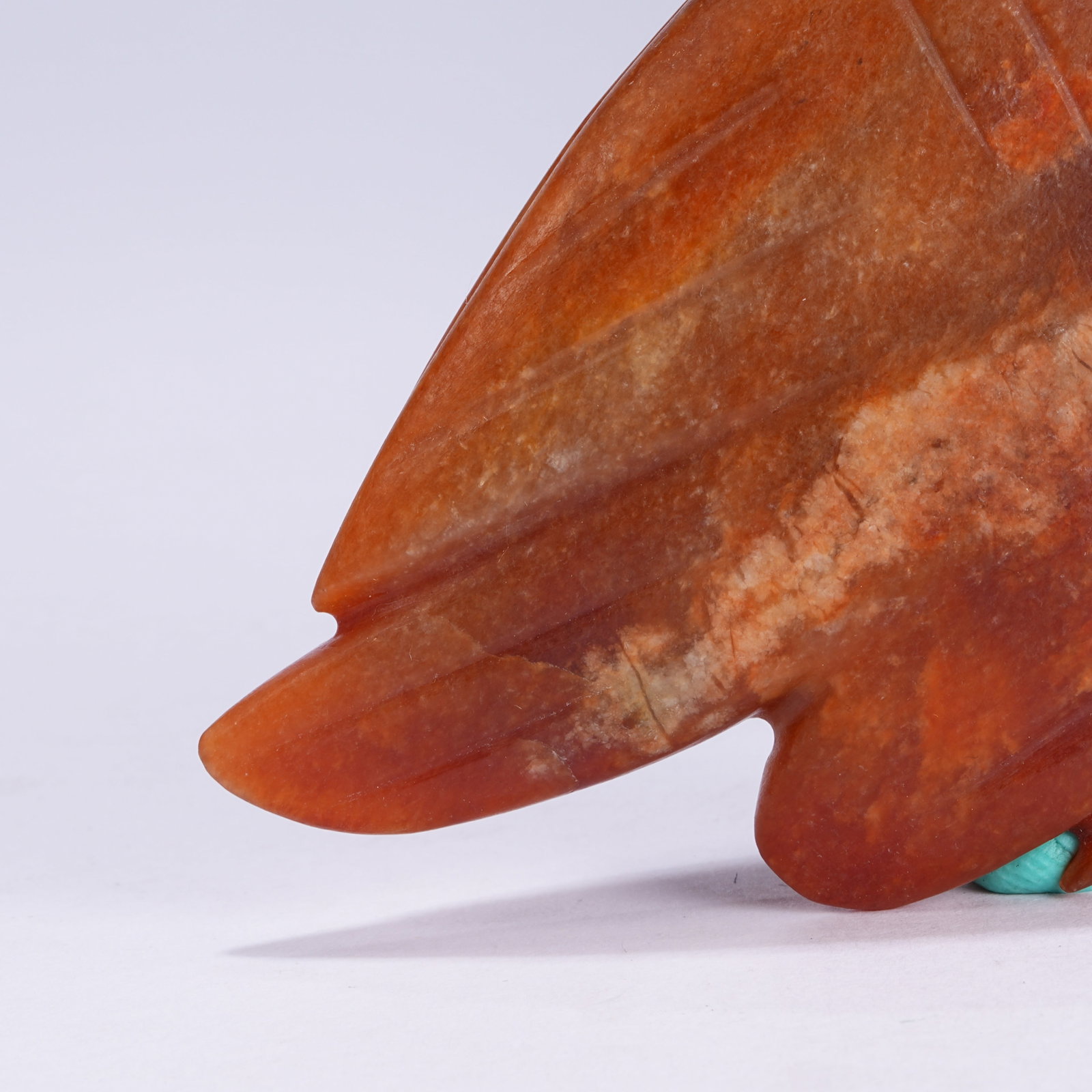 A ANCIENT JADE OWL PENDANT - 3