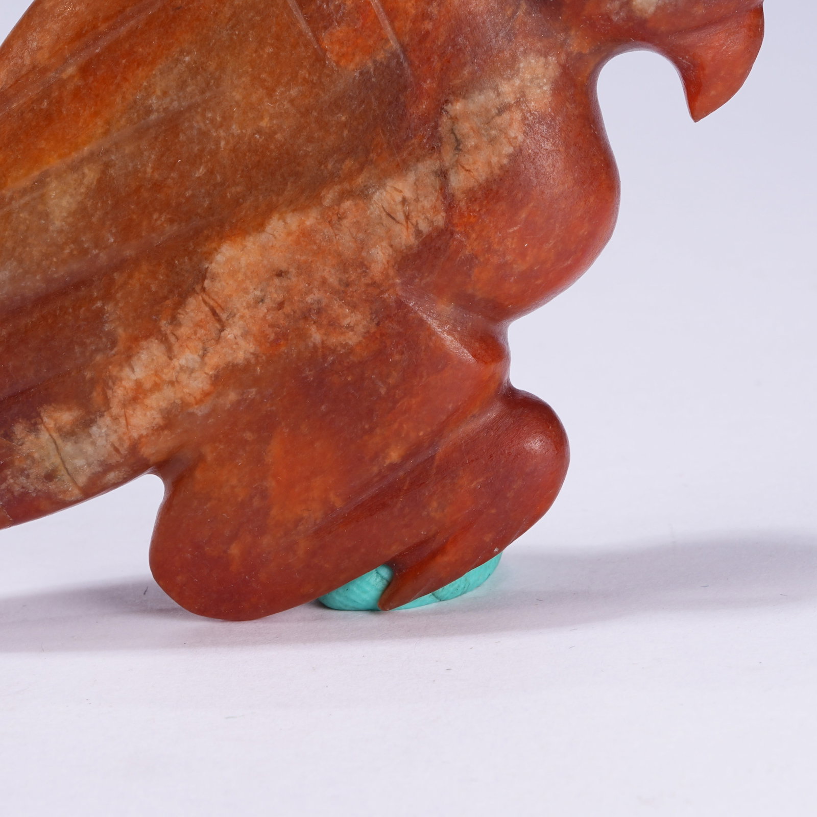A ANCIENT JADE OWL PENDANT - 4