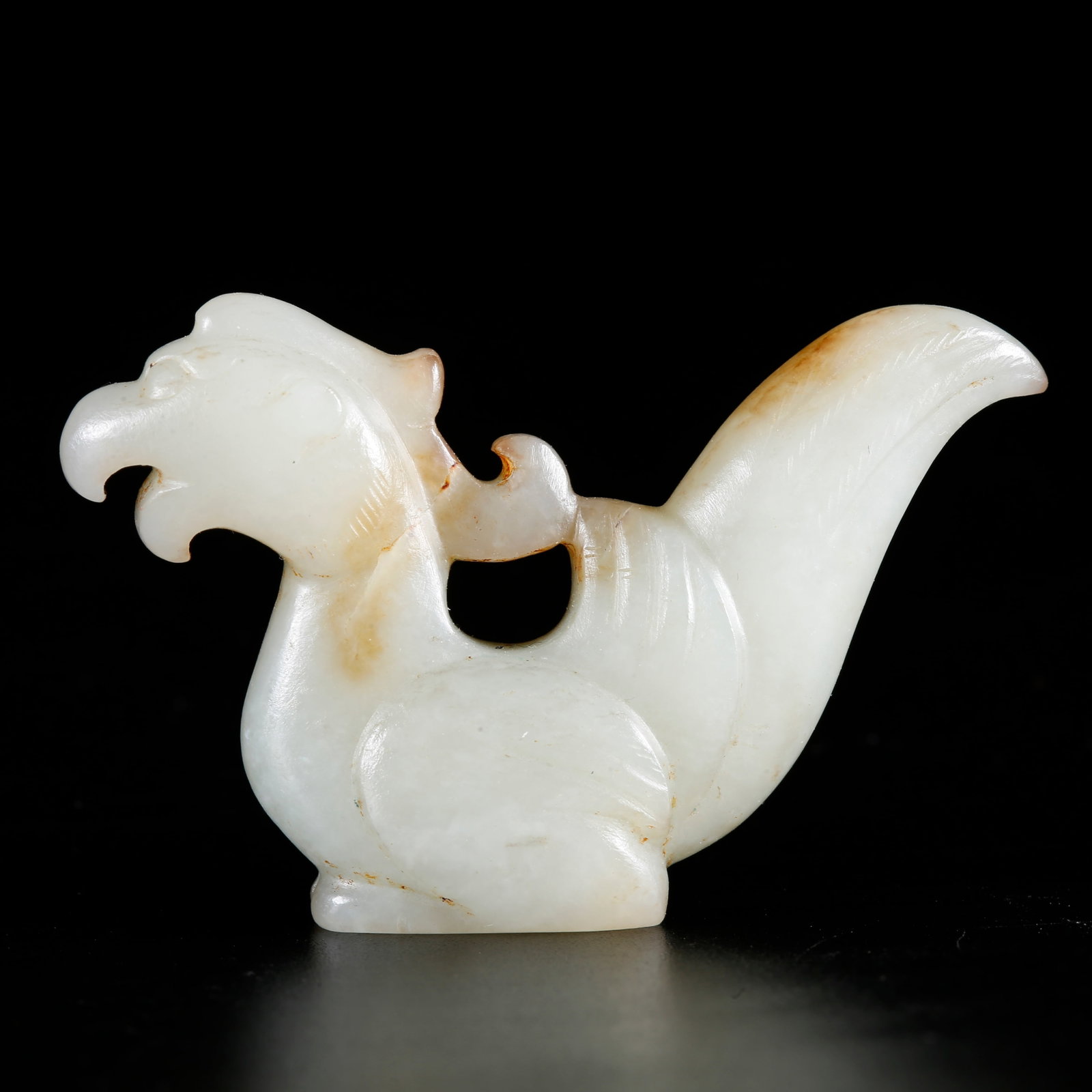 A HETIAN JADE CARVED PHOENIX ORNAMENT (1 of 9)