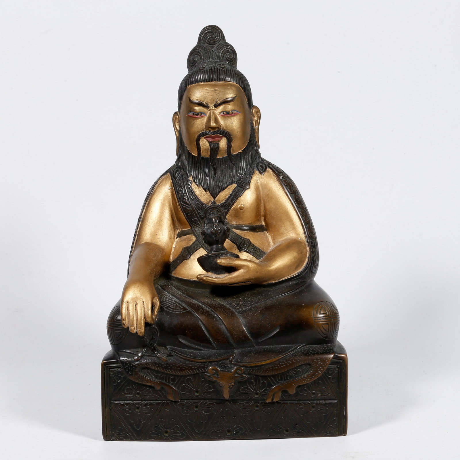 A GILT-BRONZE BUDDHA STATUE (PARTIALLY GILDED) (1 of 9)