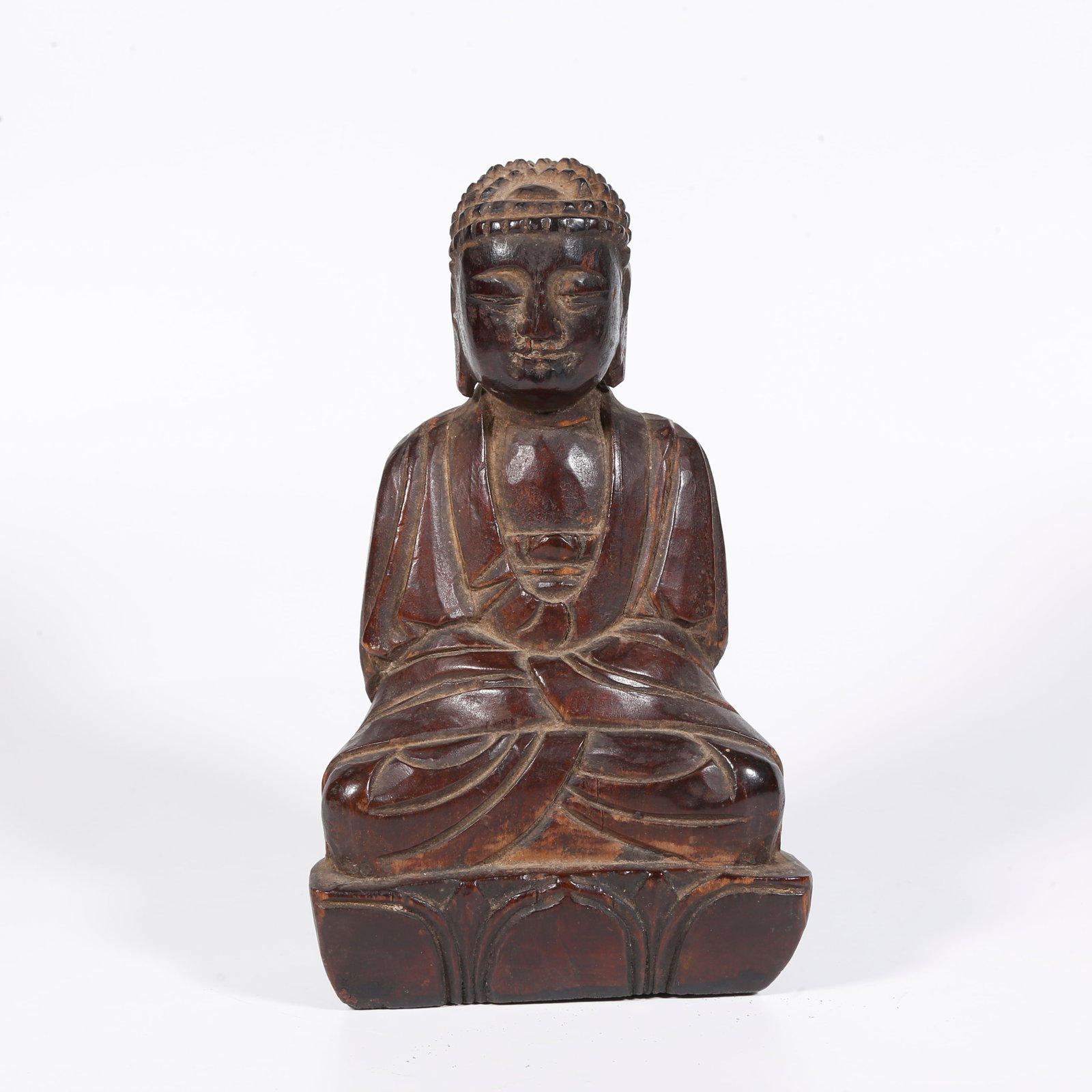 A HUANGHUALI WOOD CARVED BUDDHA STATUE (1 of 9)