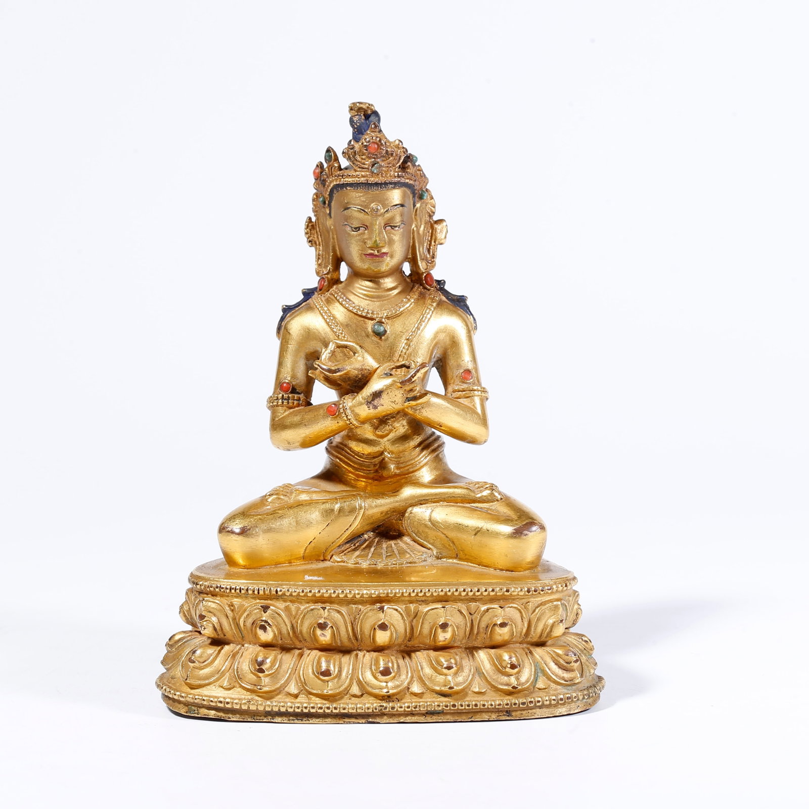 A GILT-BRONZE BUDDHA FIGURE (1 of 9)