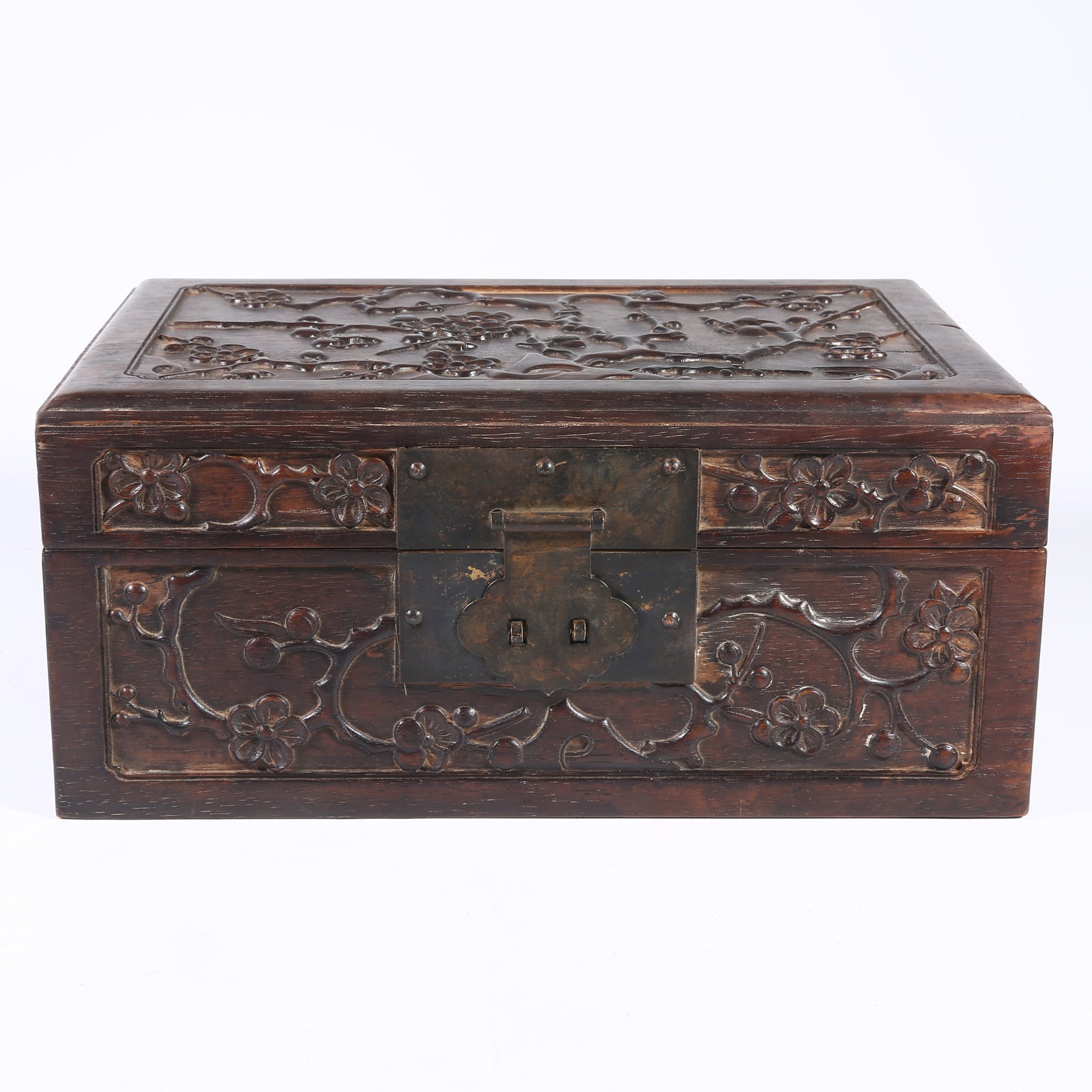 A ZITAN JEWELRY BOX WITH PLUM BLOSSOM DESIGN (1 of 9)