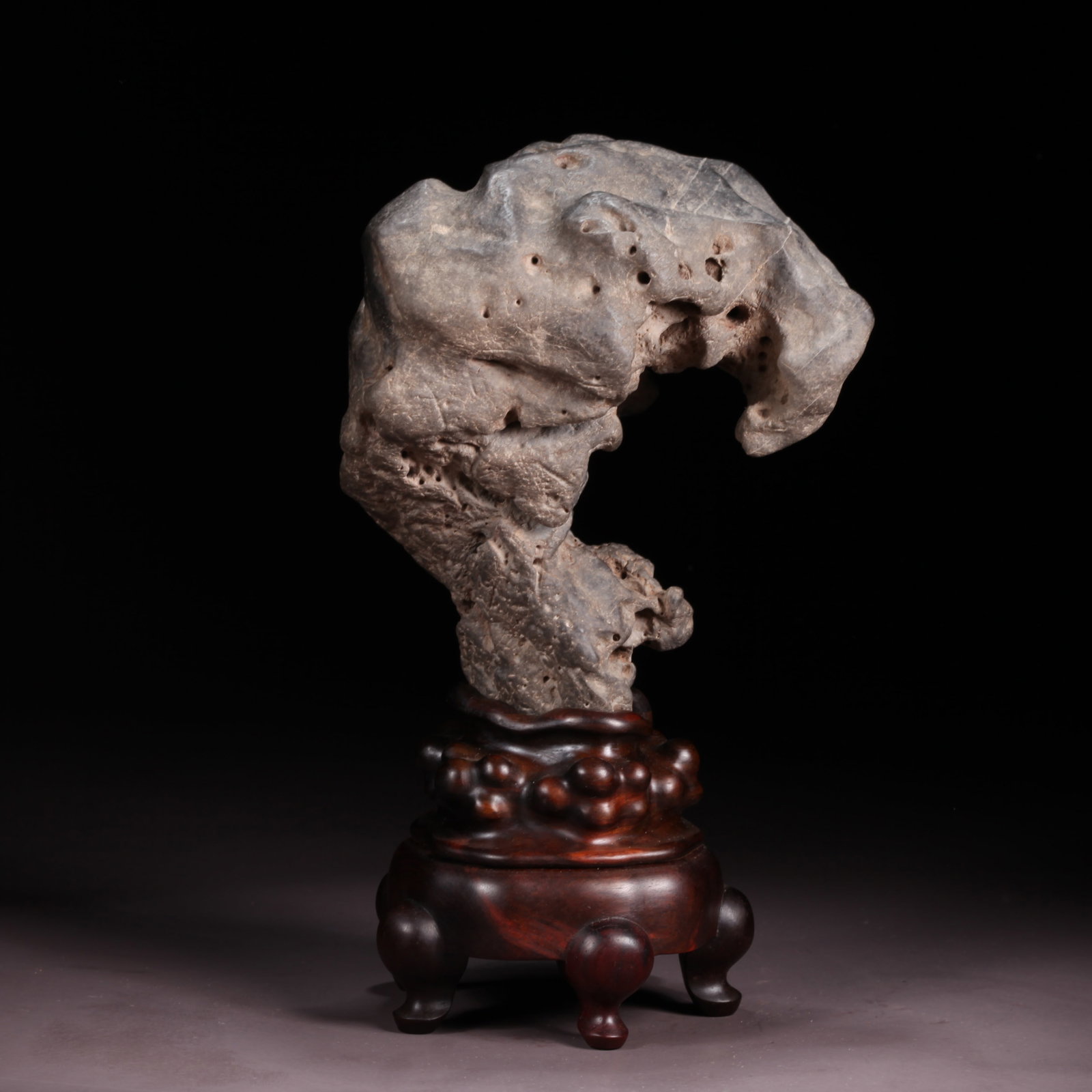 A TAIHU STONE SCHOLAR'S ROCK: Taihu Stone Scholar's Rock