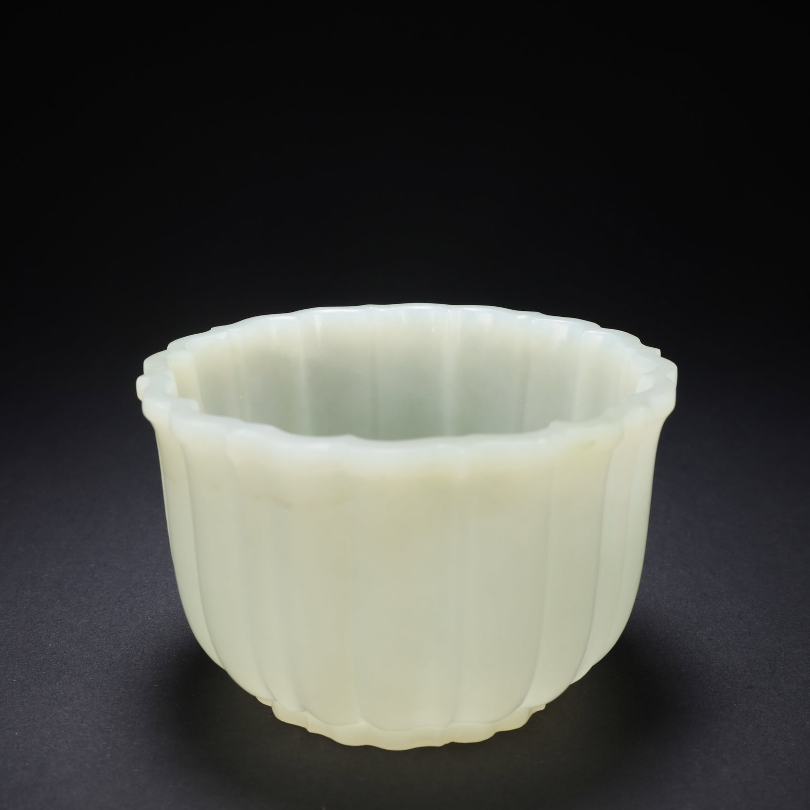 A HETIAN JADE RIBBED MELON CUP (1 of 9)