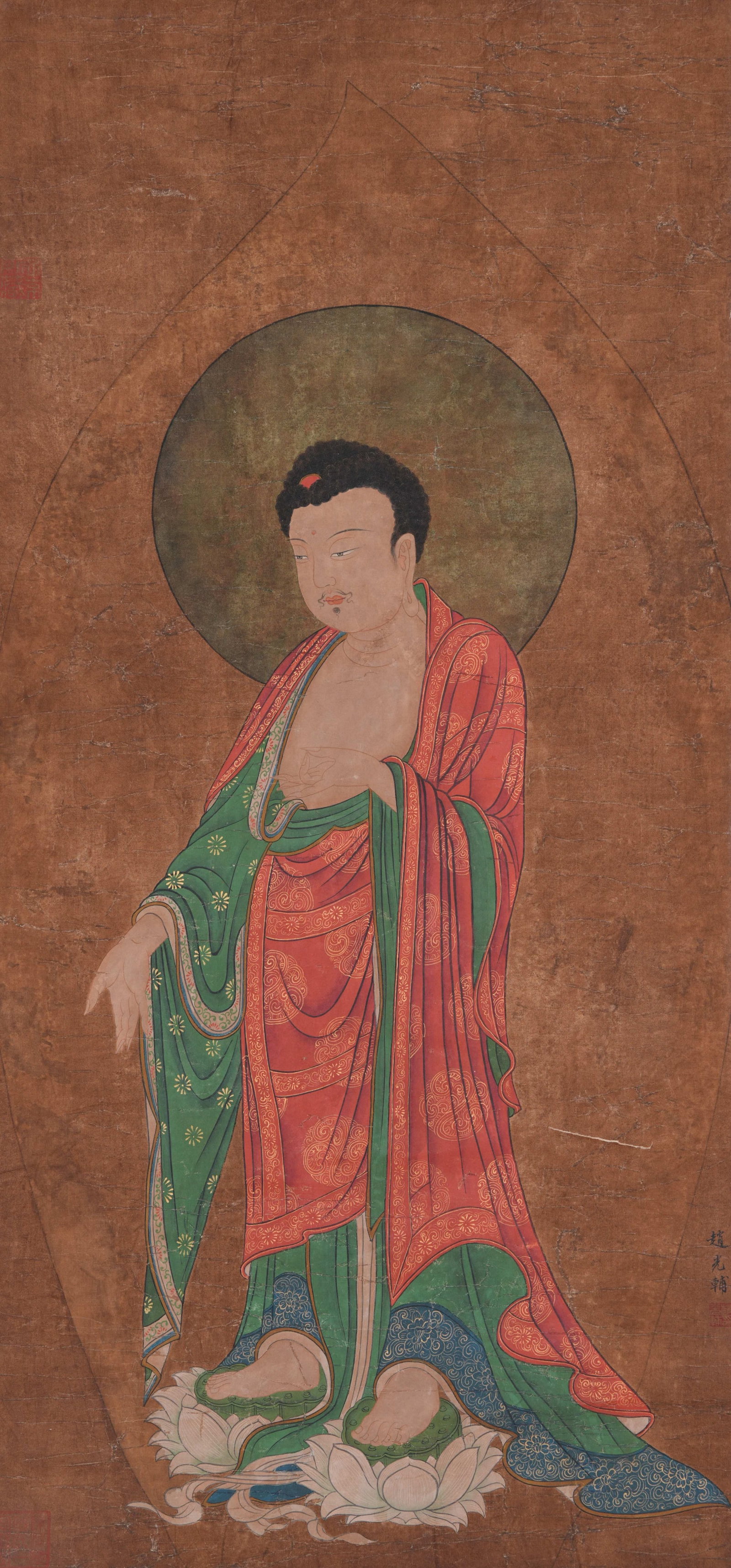 A BUDDHA PAINTING ON SILK BY ZHAO GUANGFU.趙光輔 (1 of 9)