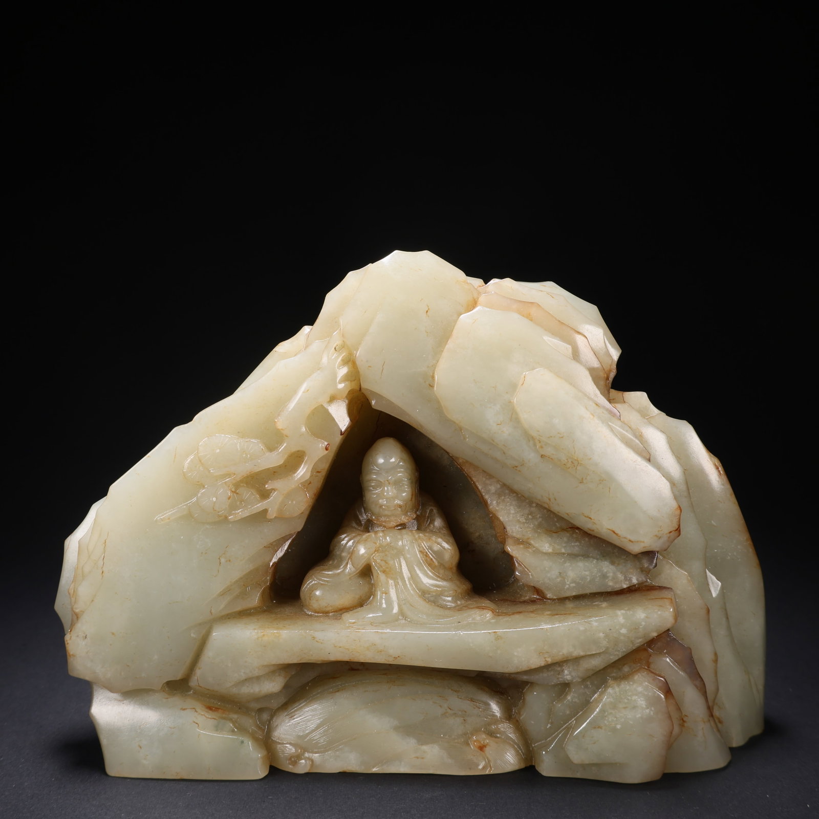 A HETIAN JADE "MOUNTAIN-HIDING ARHAT" (1 of 9)