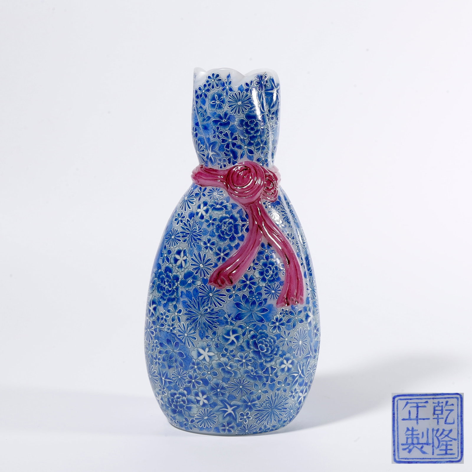 A GLASS ENAMEL WRAPPED VASE (1 of 10)
