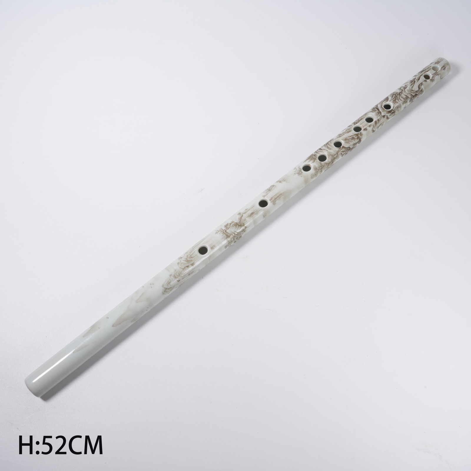 A INK COLORED FLUTE WITH ROCK, PINE AND BAMBOO PATTERN (1 of 10)