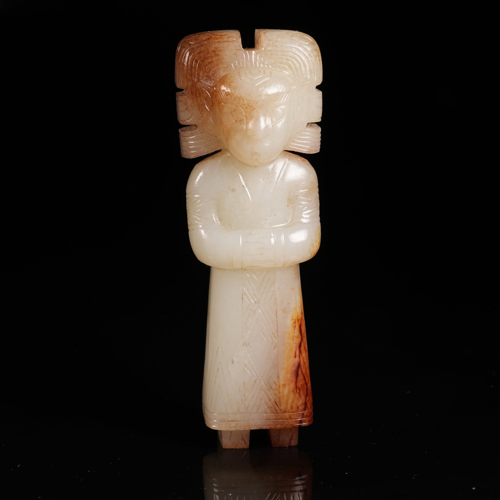 A ANCIENT JADE DIVINE DEITY PENDANT (1 of 9)