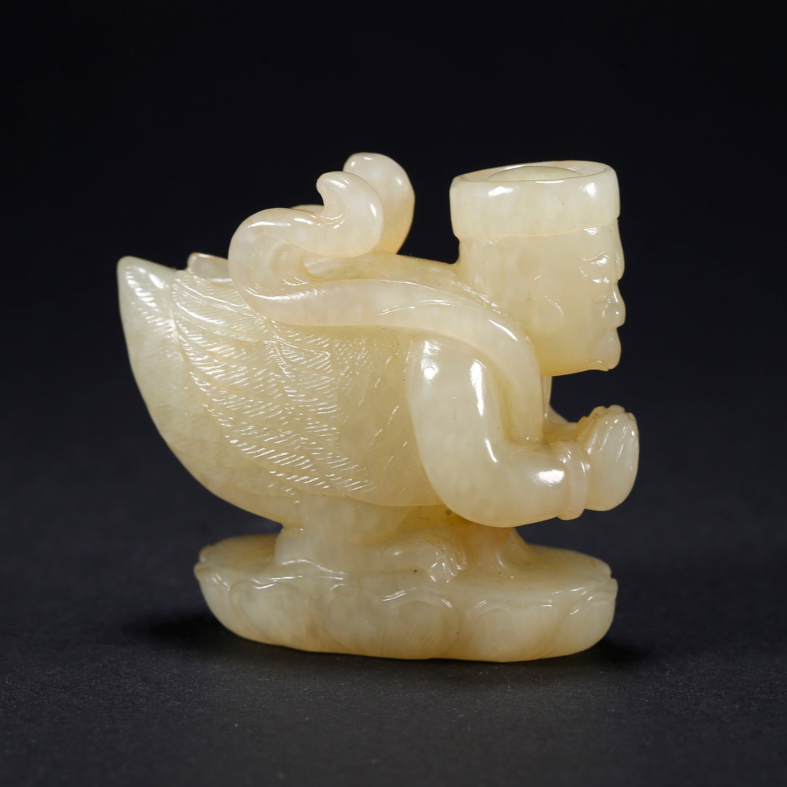 A HETIAN JADE FIGURINE: Hetian Jade Figurine