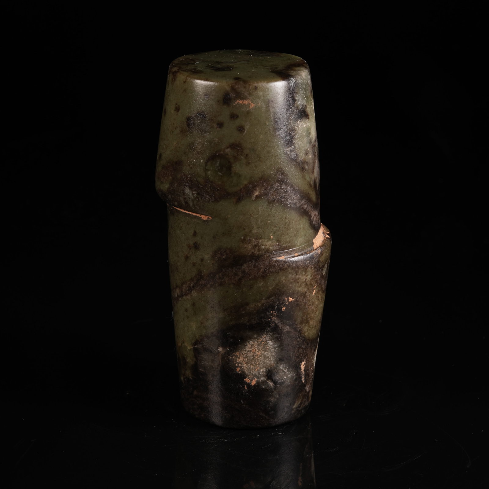 A ANCIENT JADE CONG CORE: Ancient Jade Cong Core
