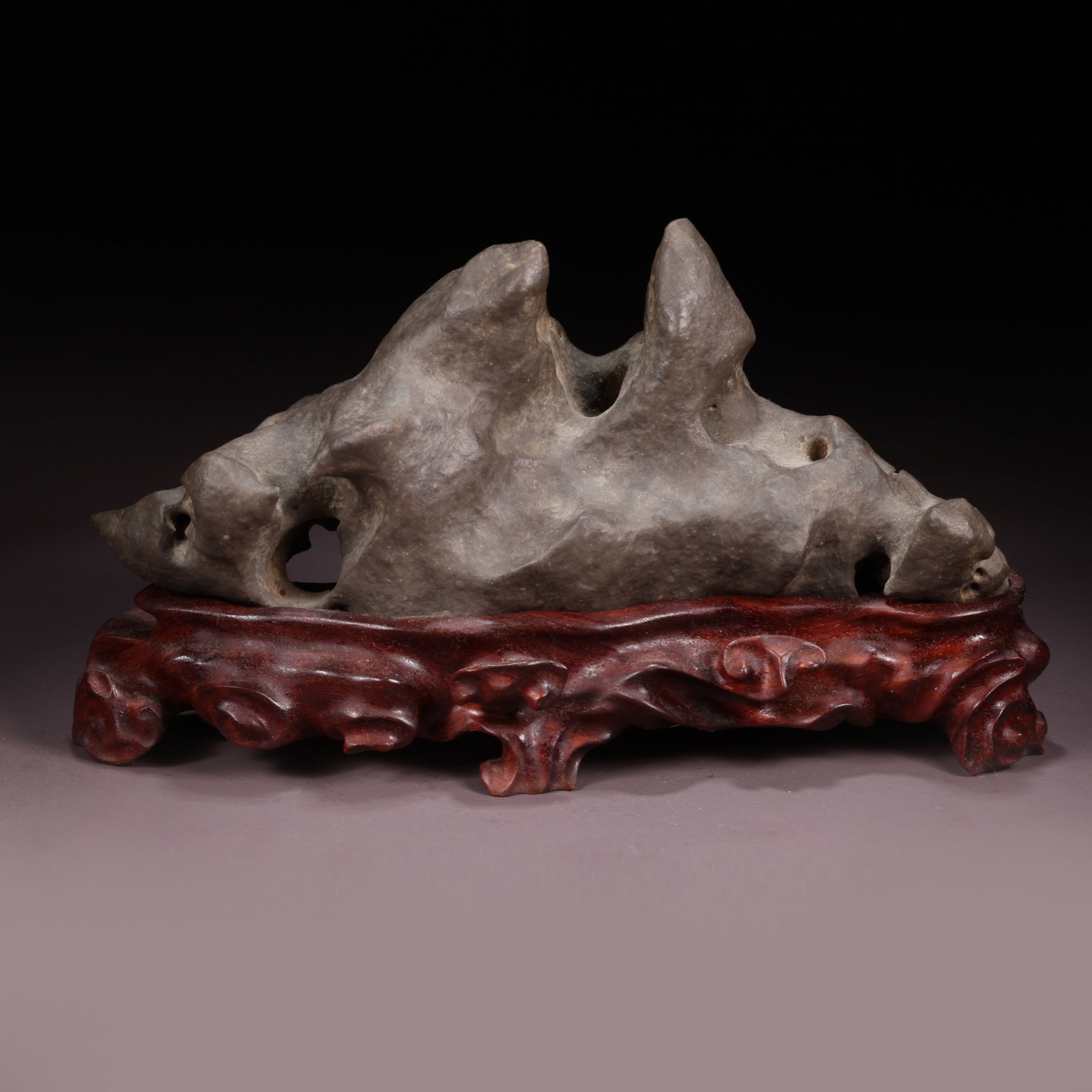 A TAIHU STONE SCHOLAR'S ROCK: Taihu Stone Scholar's Rock