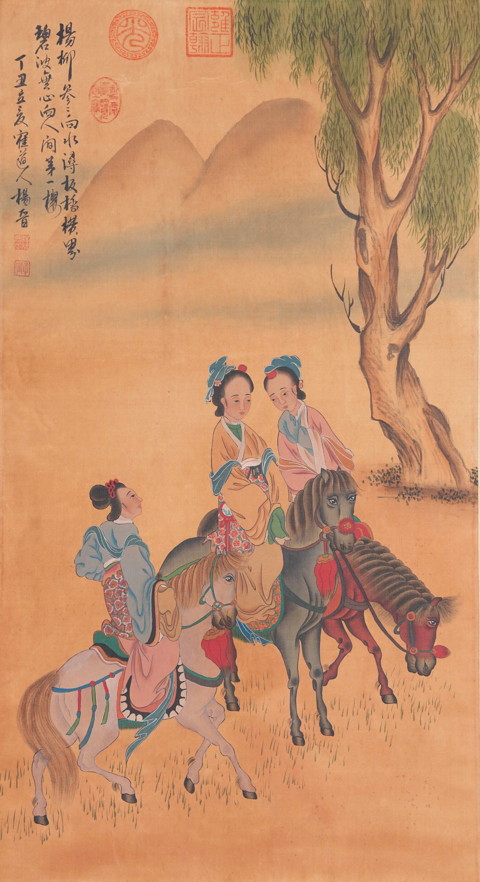A FIGURE PAINTING ON SILK BY YANG JIN.楊晉 (1 of 8)