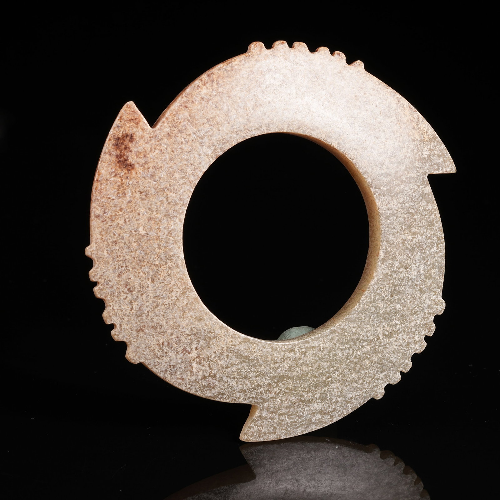 A ANCIENT JADE XUANYU JADE DISC (1 of 9)