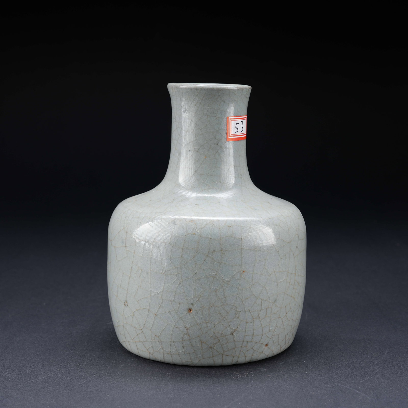 A RU KILN CLUB-SHAPED BOTTLE (1 of 6)