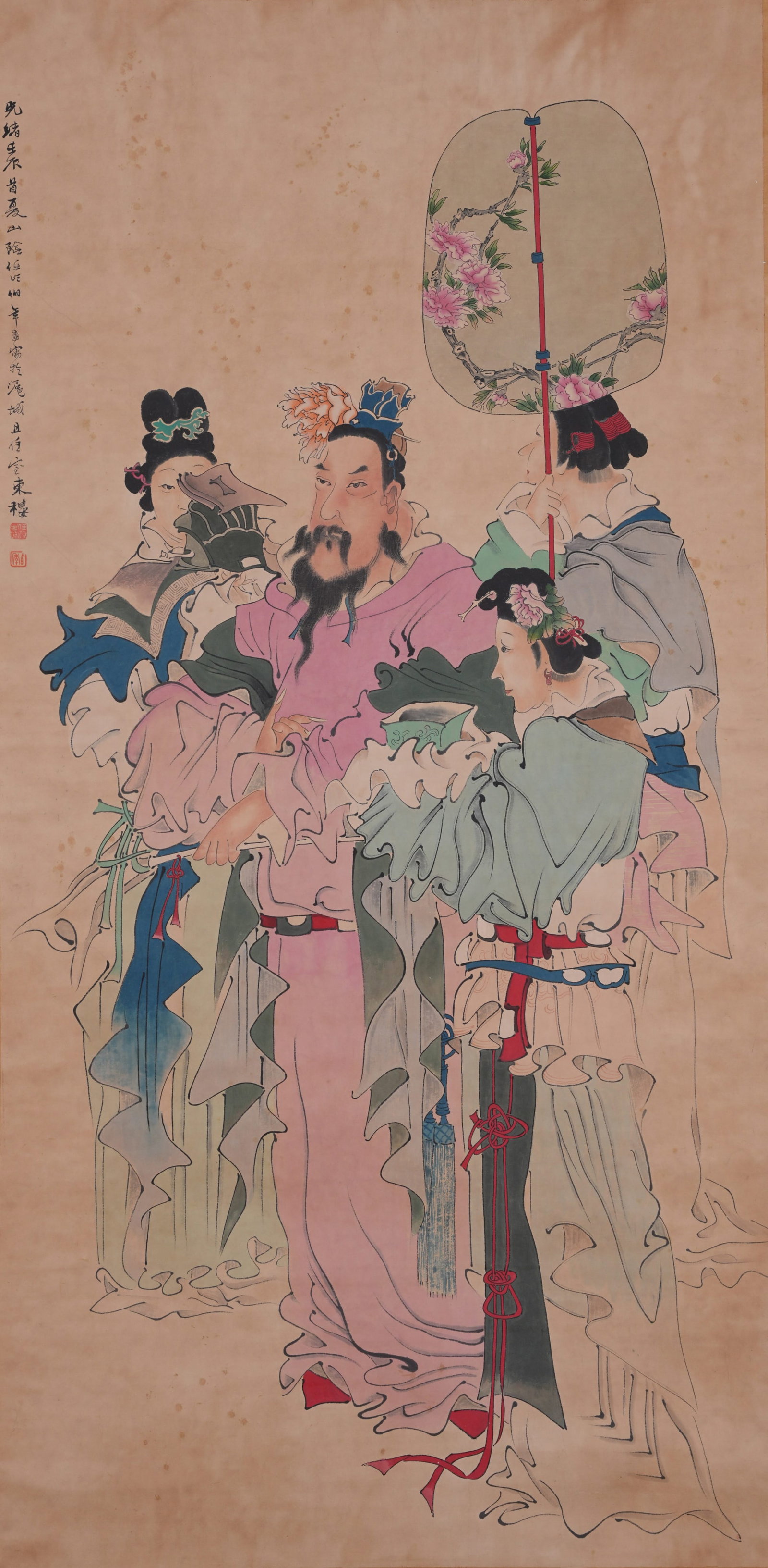 A FIGURE PAINTING ON PAPER BY REN BONIAN.任伯年: Figure Painting on Paper by Ren Bonian.任伯年
