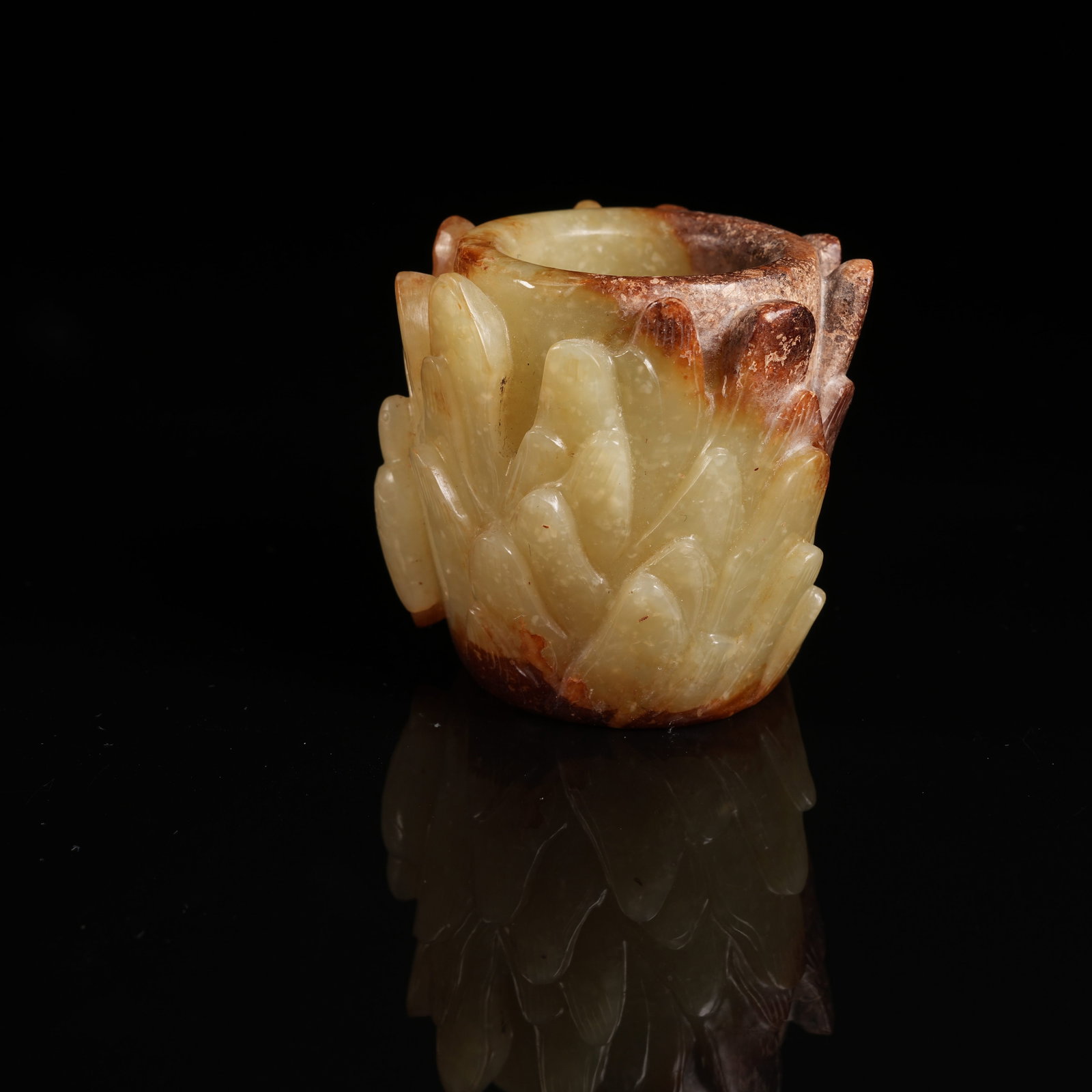 A ANCIENT JADE PHOENIX PATTERN THUMB RING - 5