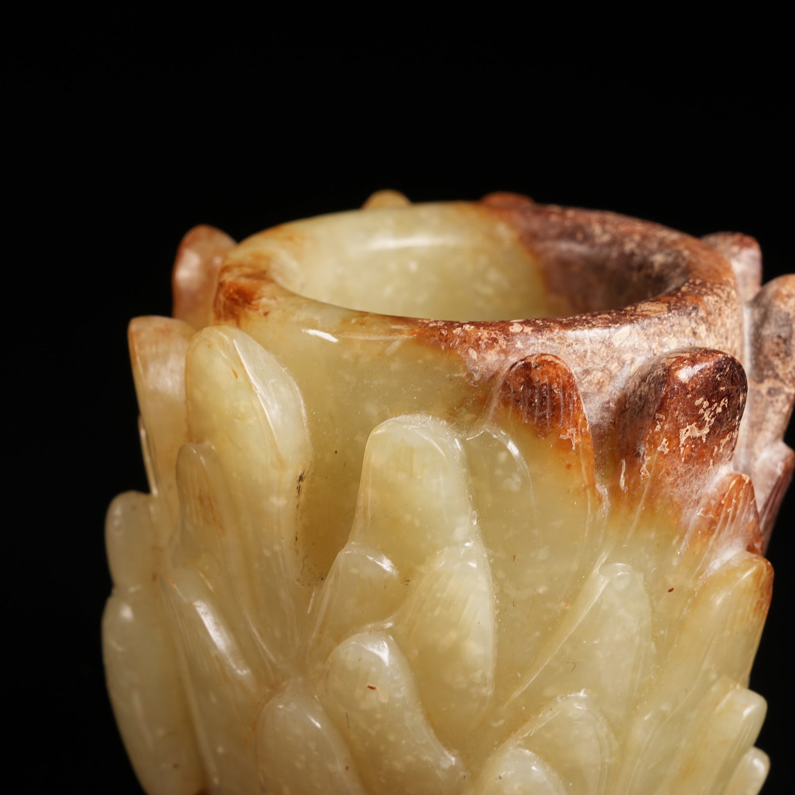 A ANCIENT JADE PHOENIX PATTERN THUMB RING - 6
