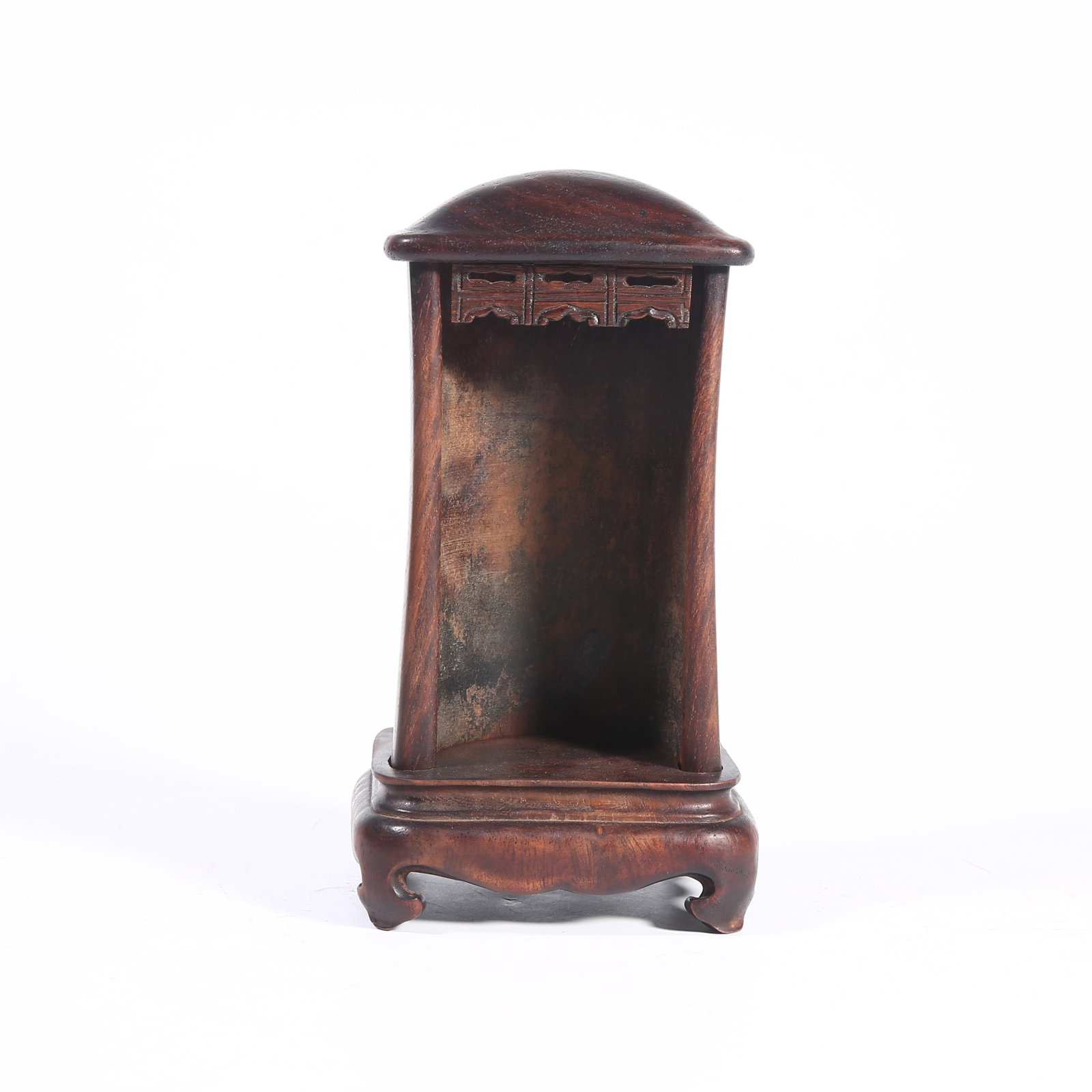 A SMALL HUANGHUALI BUDDHA SHRINE (MINIATURE CABINET) (1 of 7)