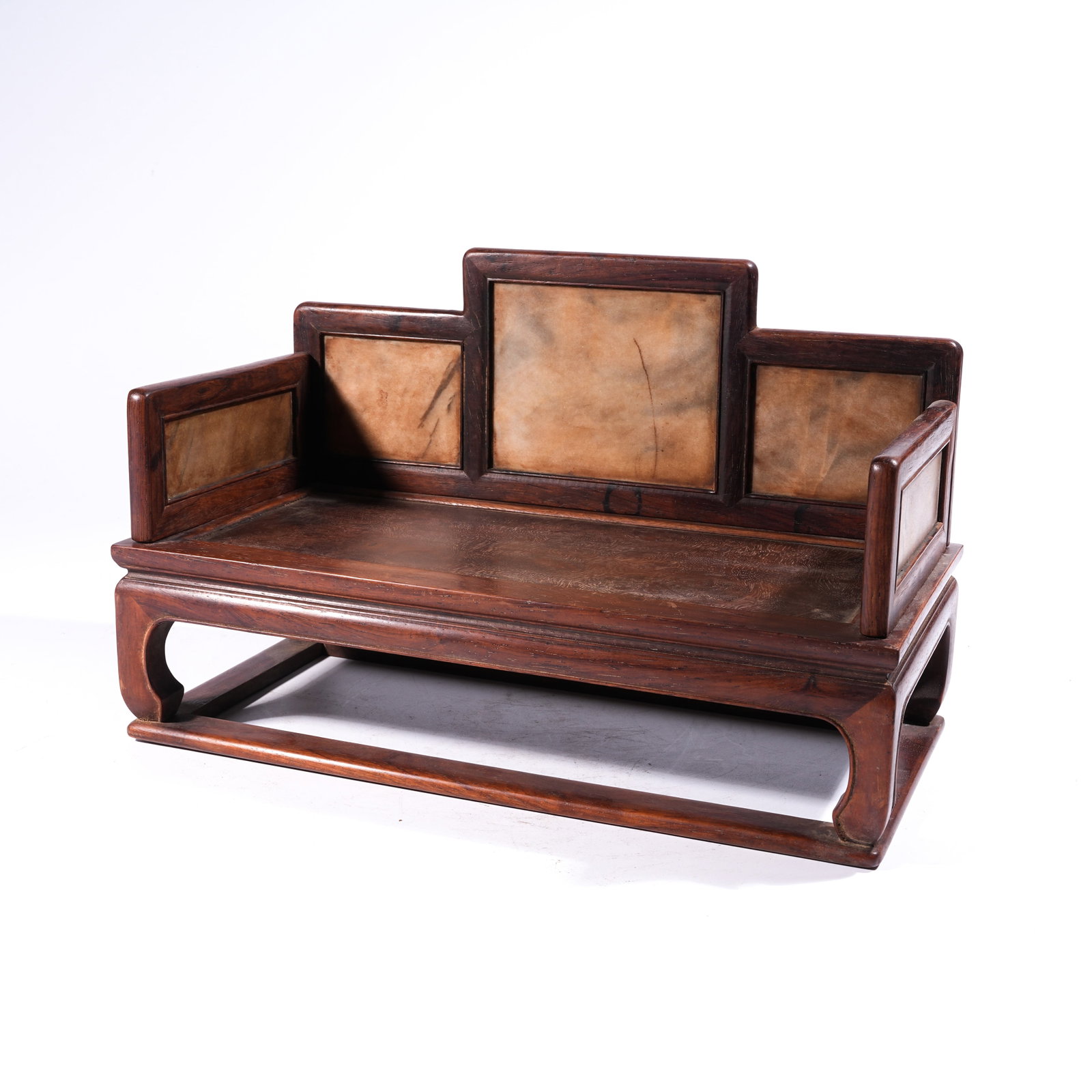A INK BED IN HUANGHUALI WOOD INLAID WITH CLOUD STONE (1 of 8)