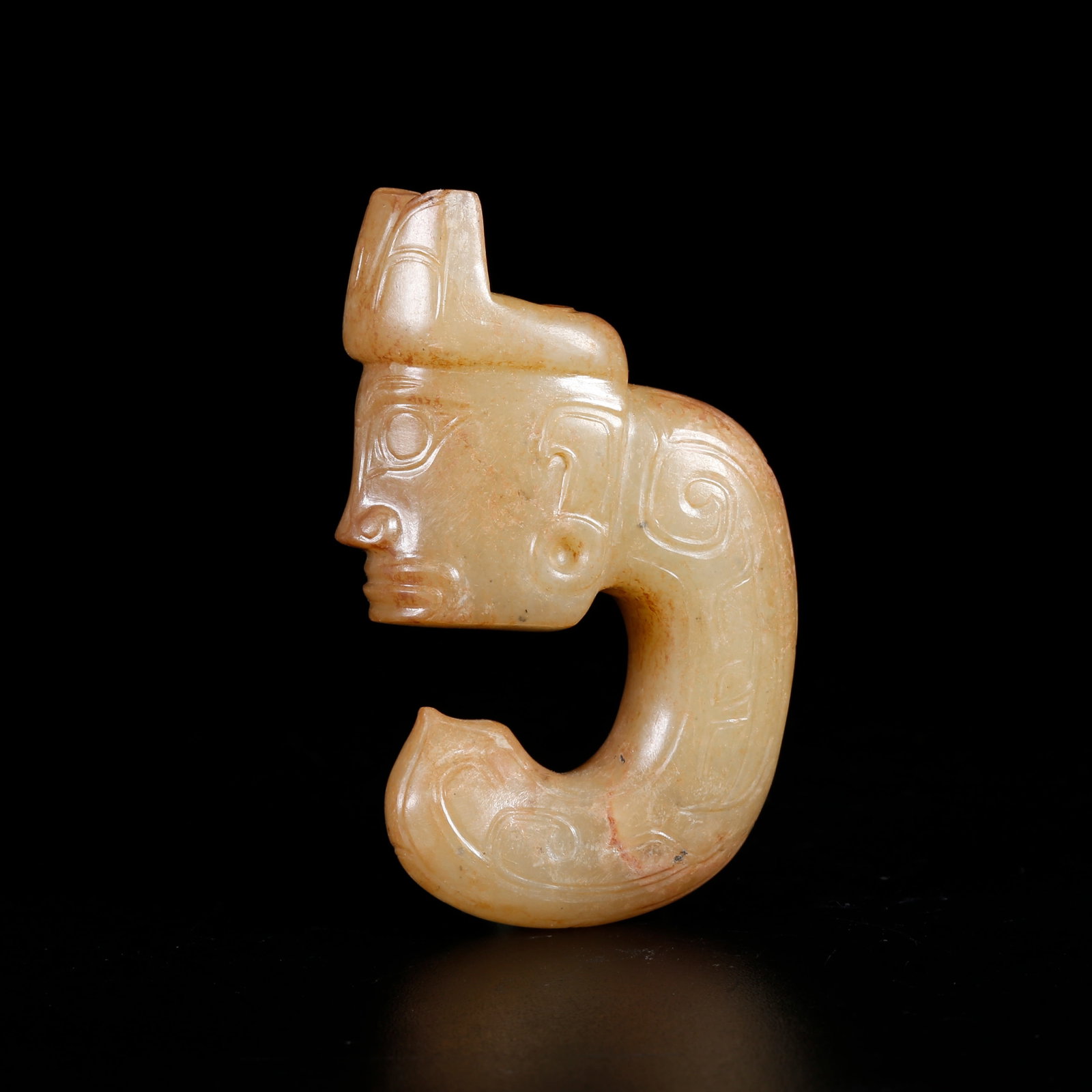 A ANCIENT JADE PIG DRAGON: Ancient Jade Pig Dragon