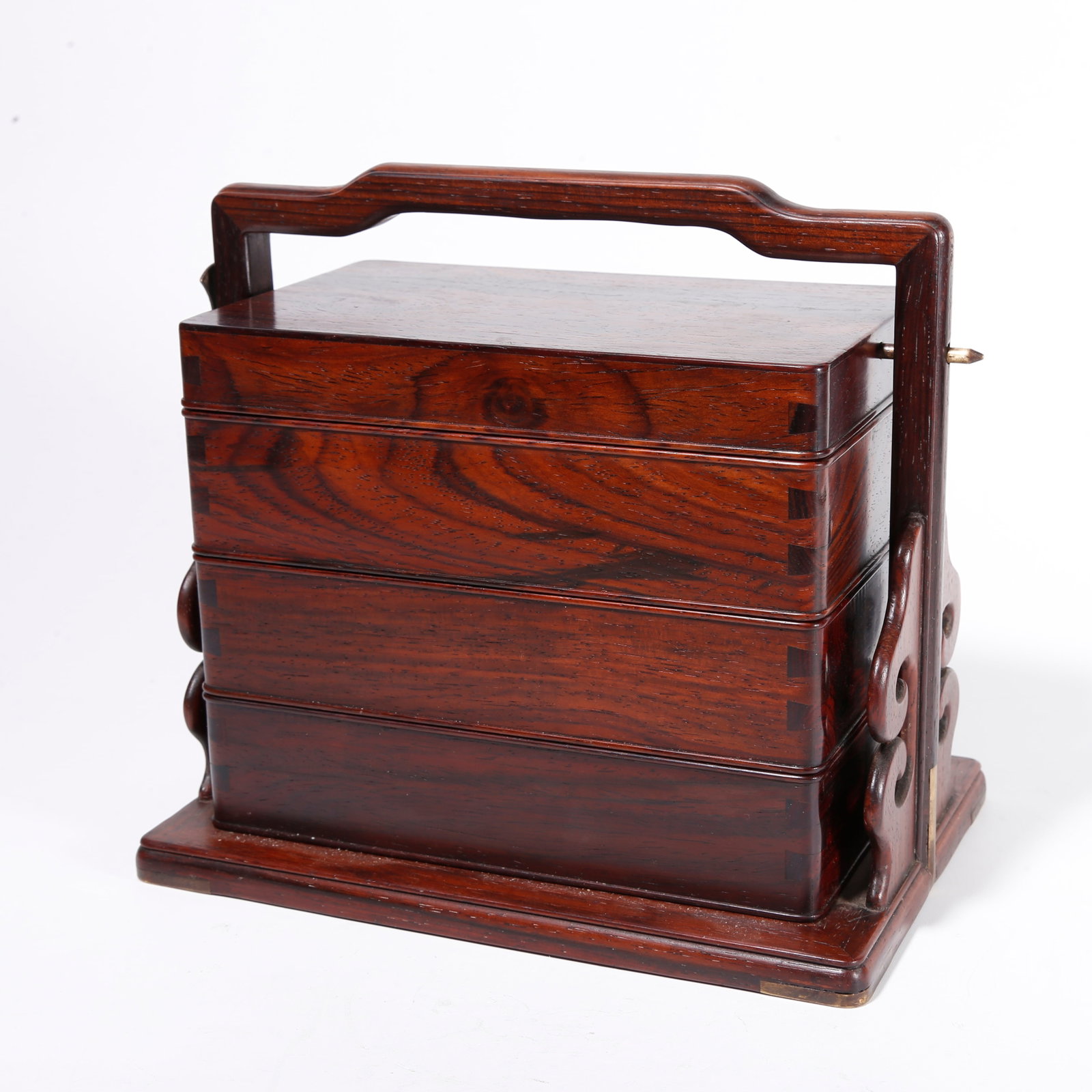 A RED SANDALWOOD HANDLED BOX (1 of 11)