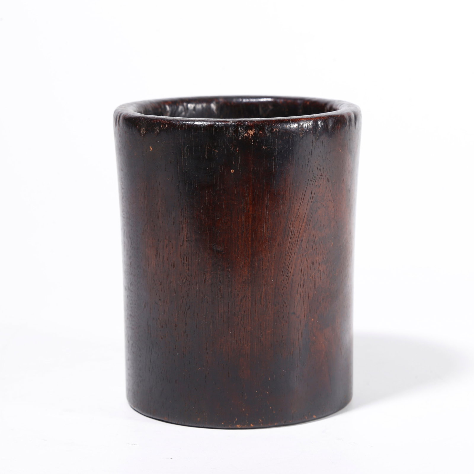 A HUANGHUALI WOOD BRUSH POT: Huanghuali Wood Brush Pot