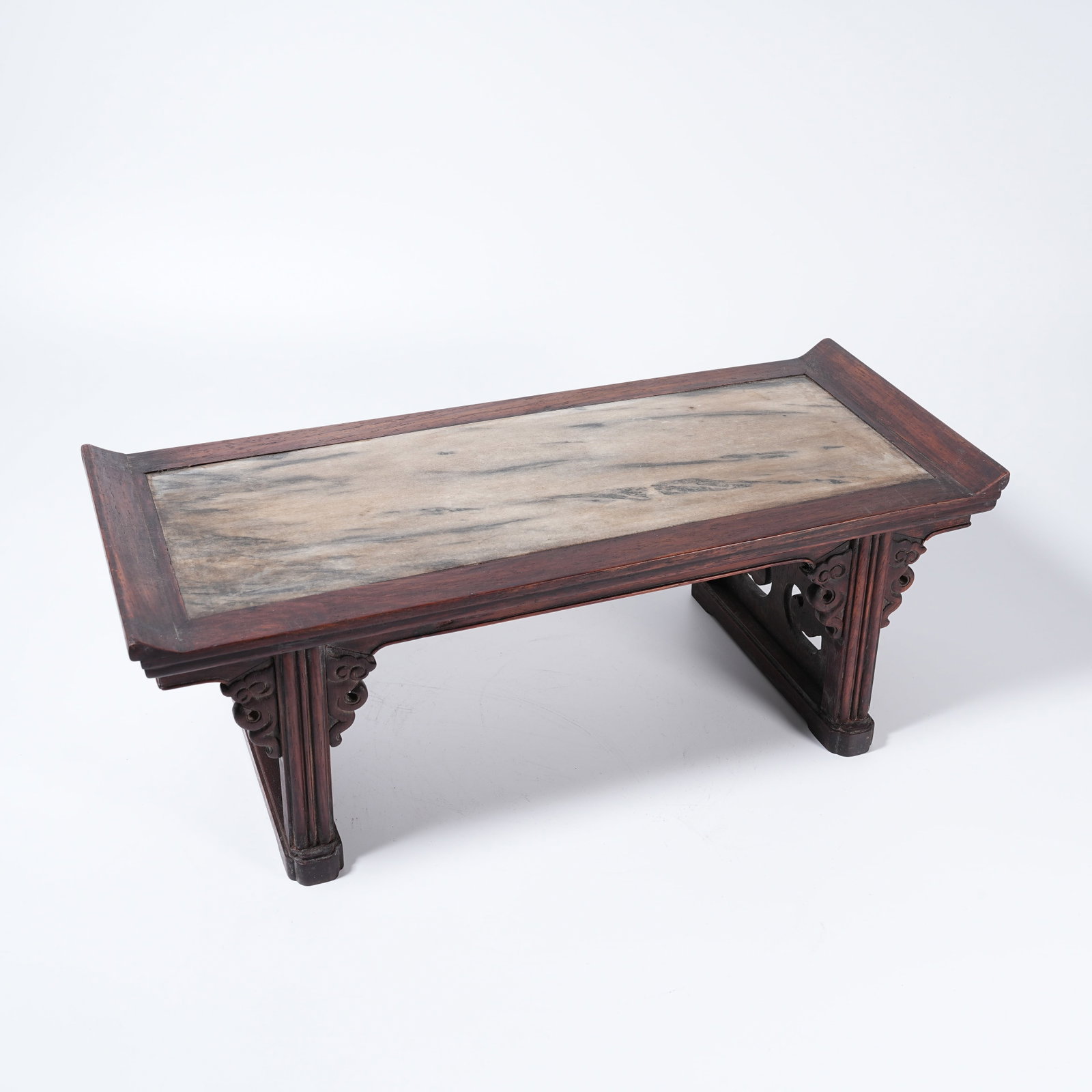 A HUANGHUALI MARBLE-INLAID DESK STAND (1 of 8)