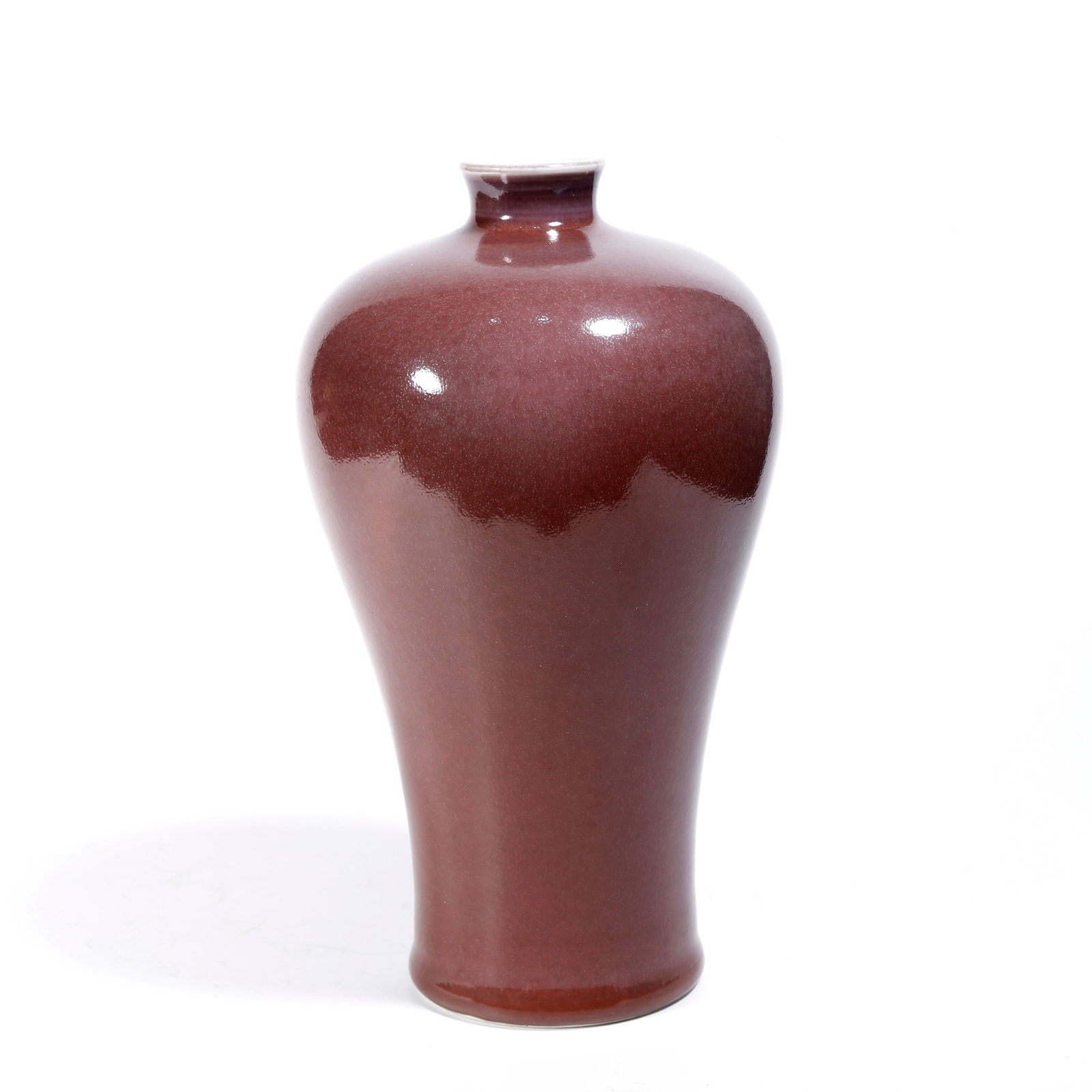 A SACRIFICIAL RED GLAZE PLUM VASE (1 of 8)