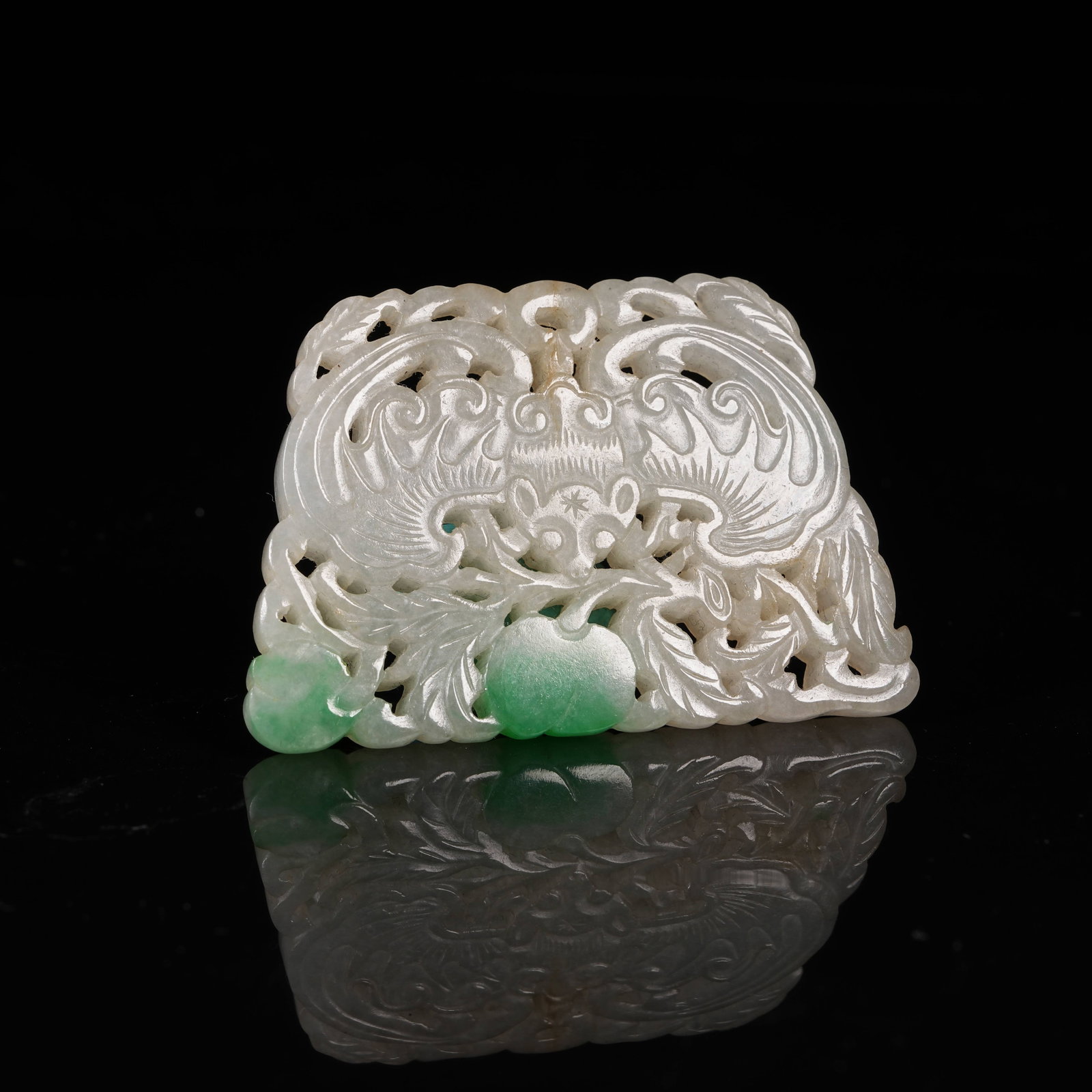 A JADEITE PENDANT WITH BLESSING AND LONGEVITY PATTERNS (1 of 8)