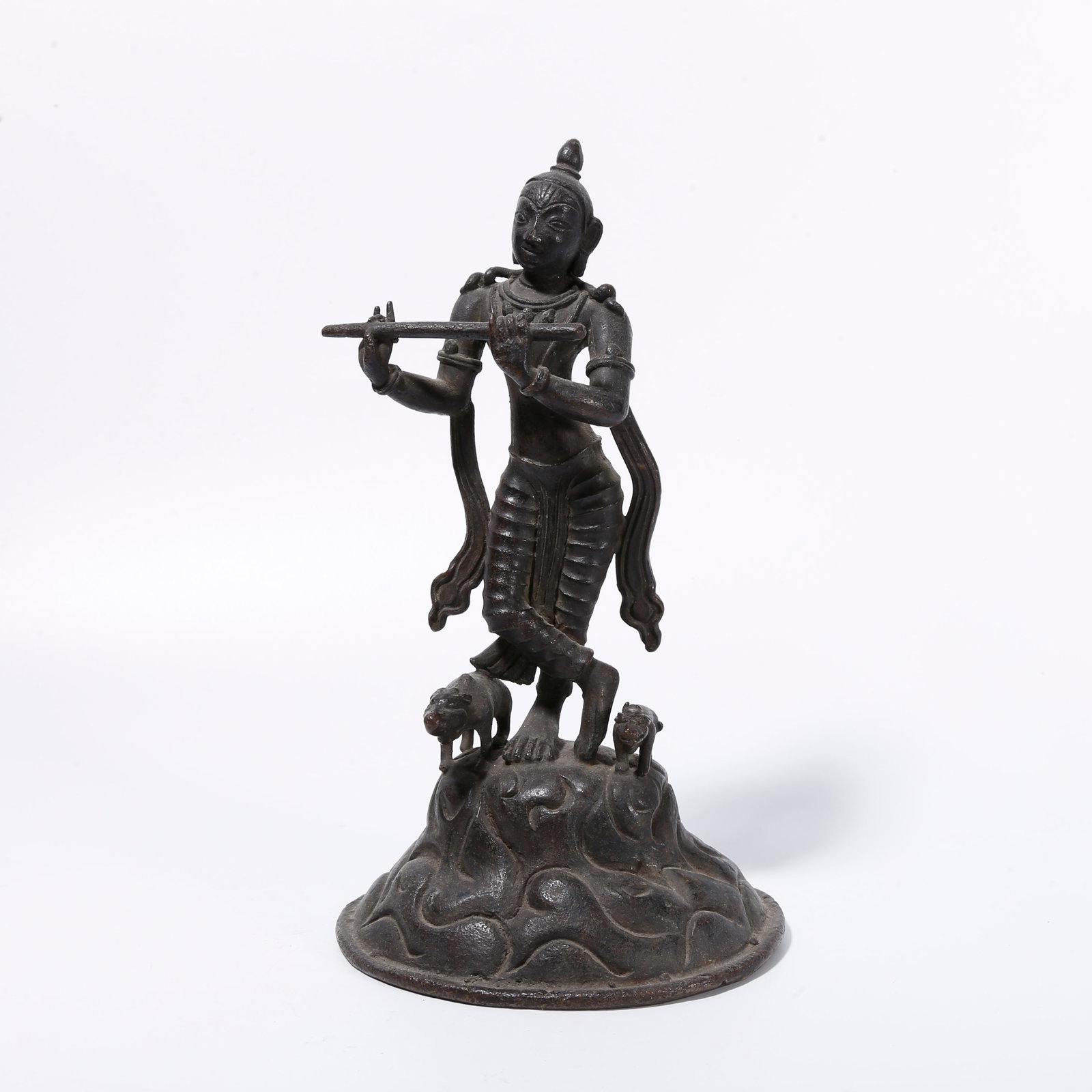 A BRONZE BUDDHA STATUE (1 of 9)