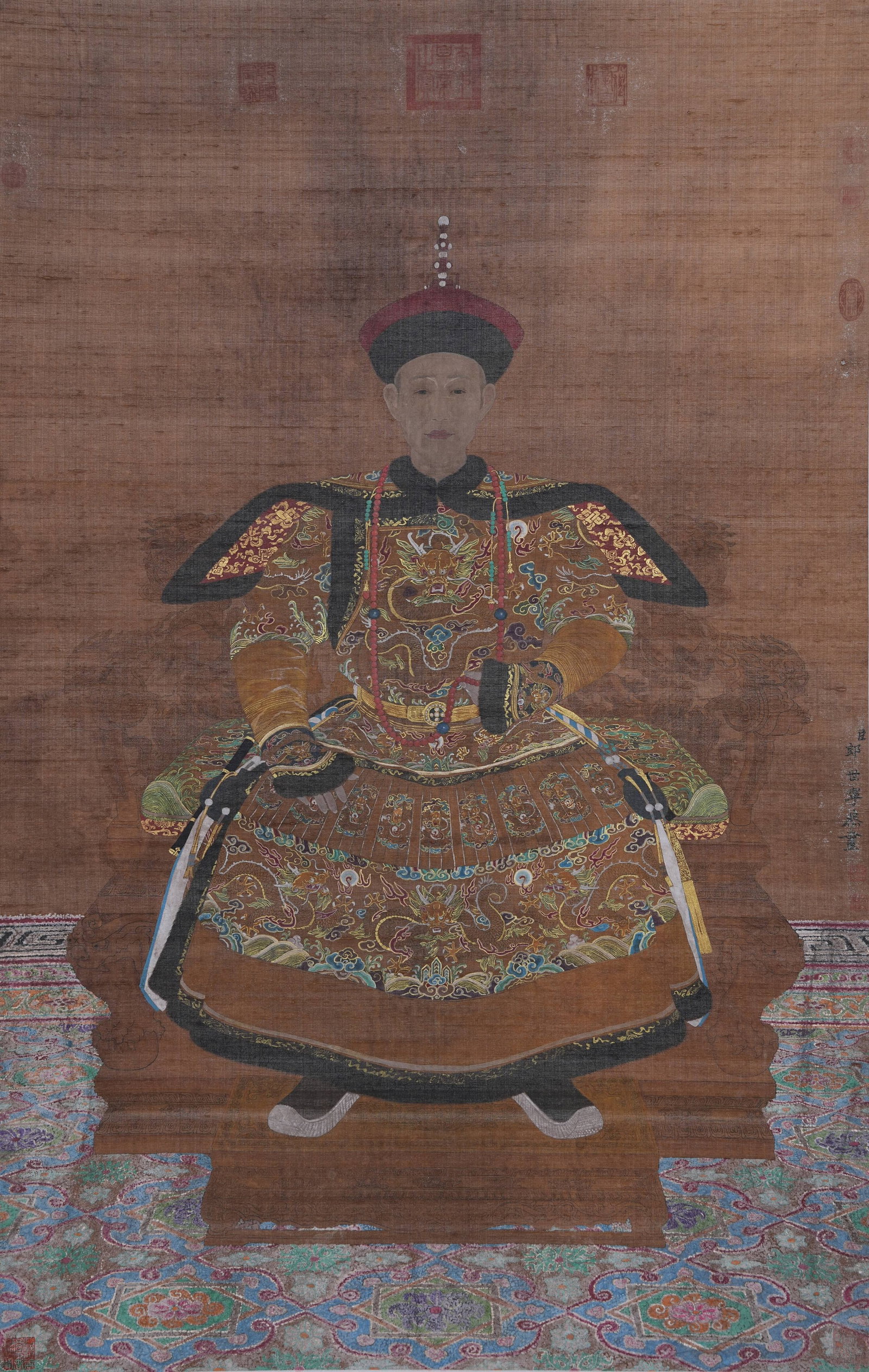 A EMPEROR PORTRAIT ON SILK BY GIUSEPPE CASTIGLIONE.郎世寧 (1 of 9)