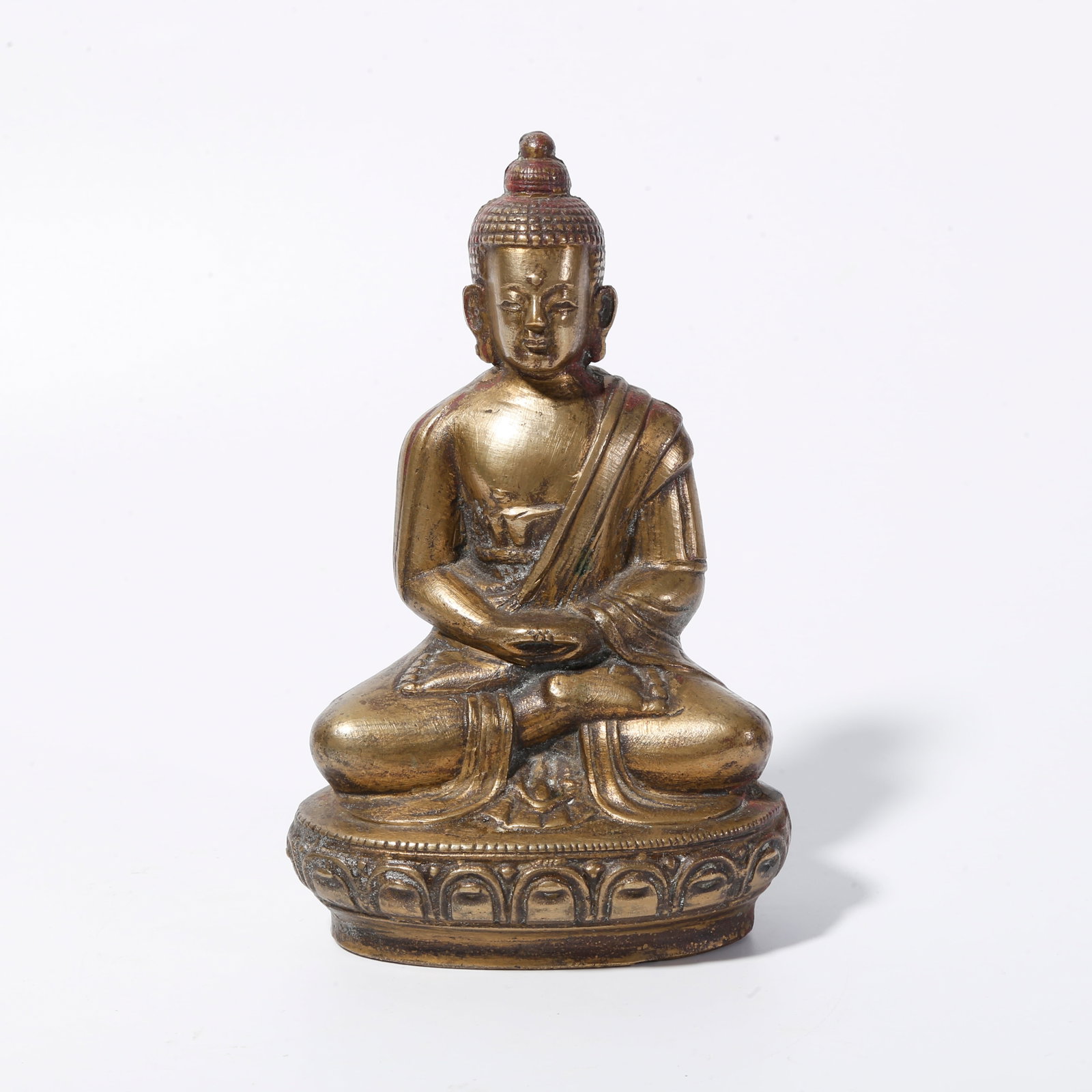 A BRONZE BUDDHA STATUE (1 of 9)